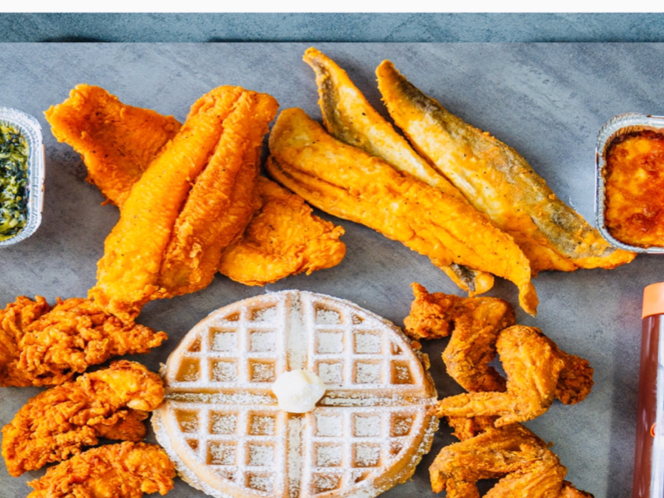 8 Whiting Fish & 2 Waffles.