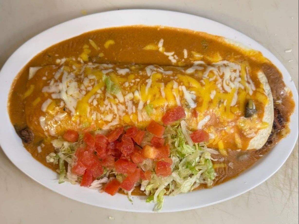 Potato eggs deluxe burrito.