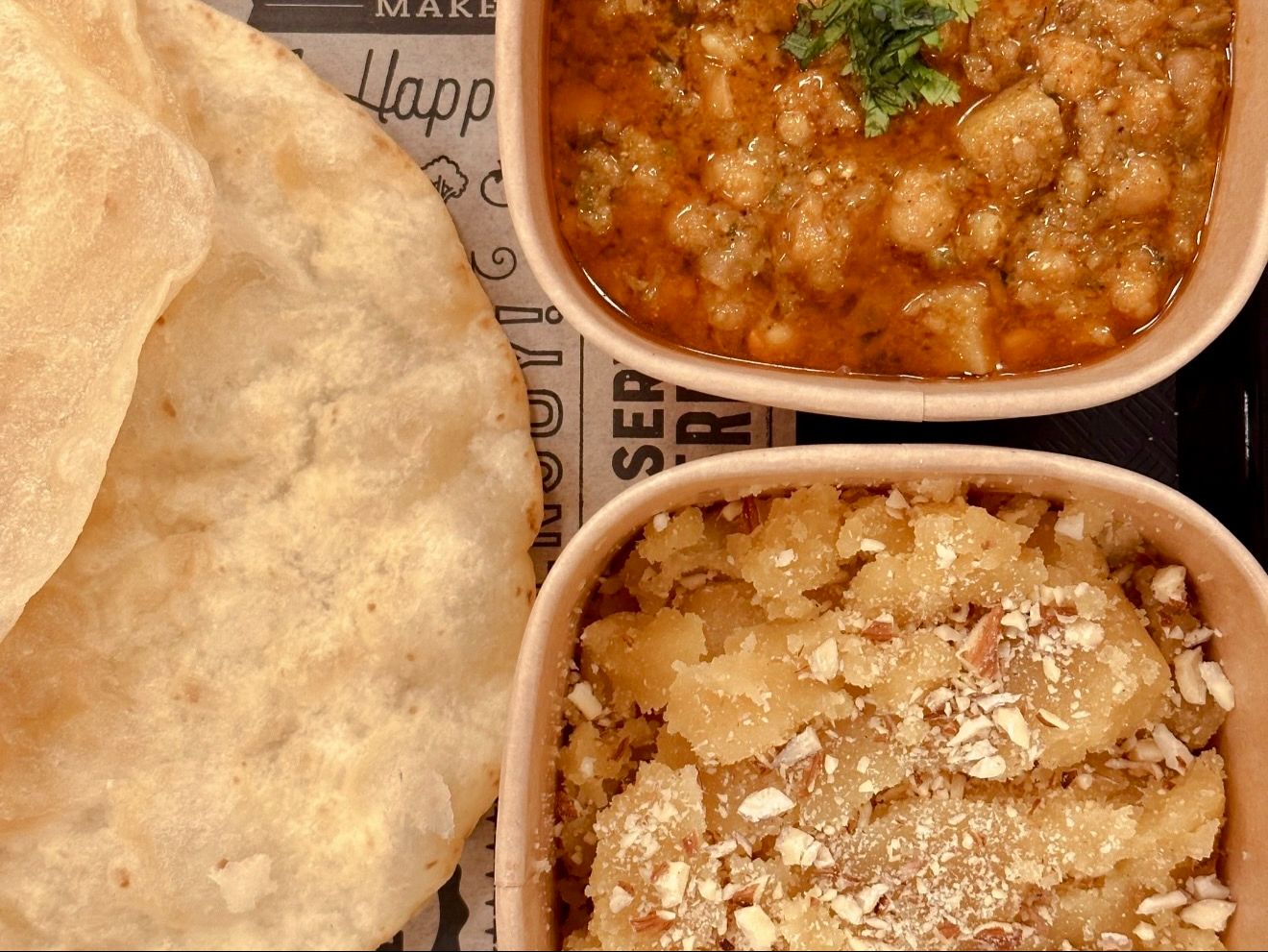 Halwa, Puri & Chole.