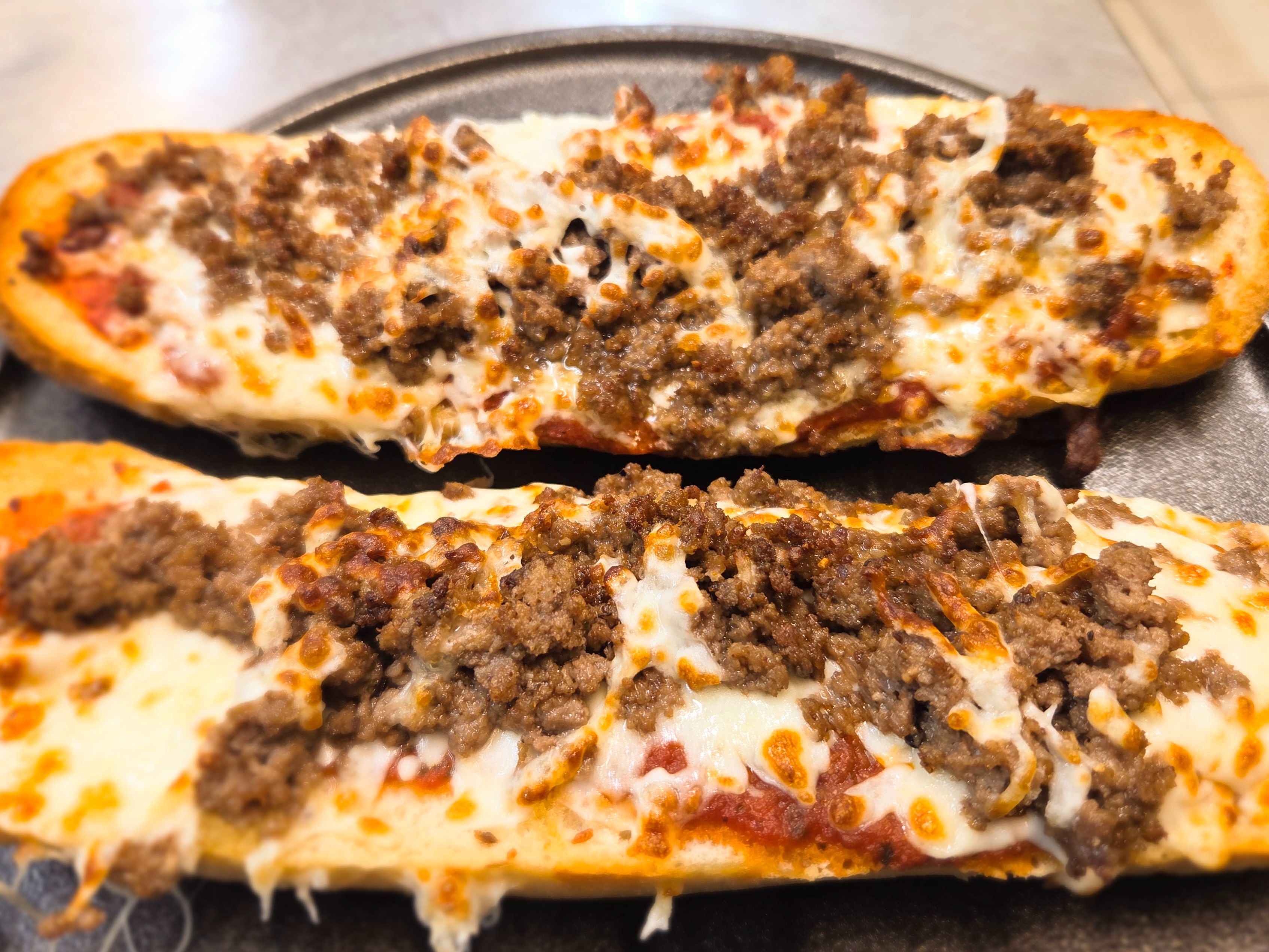 French Bread Pizza Hamburger