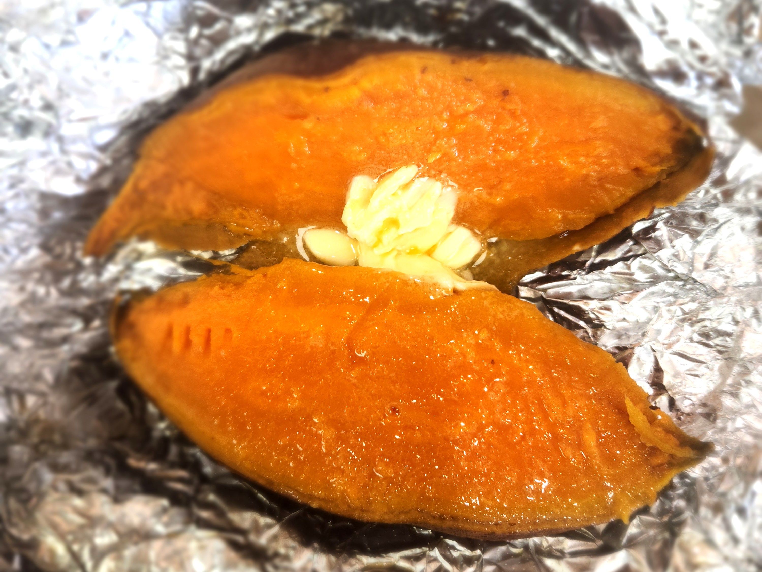 Baked Plain Sweet Potato.