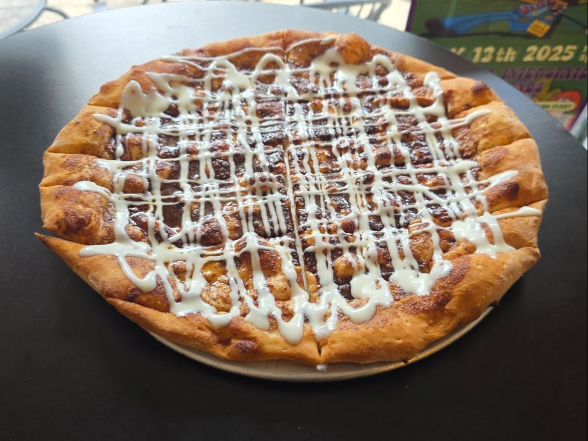 Cinnamon Sugar Pizza.