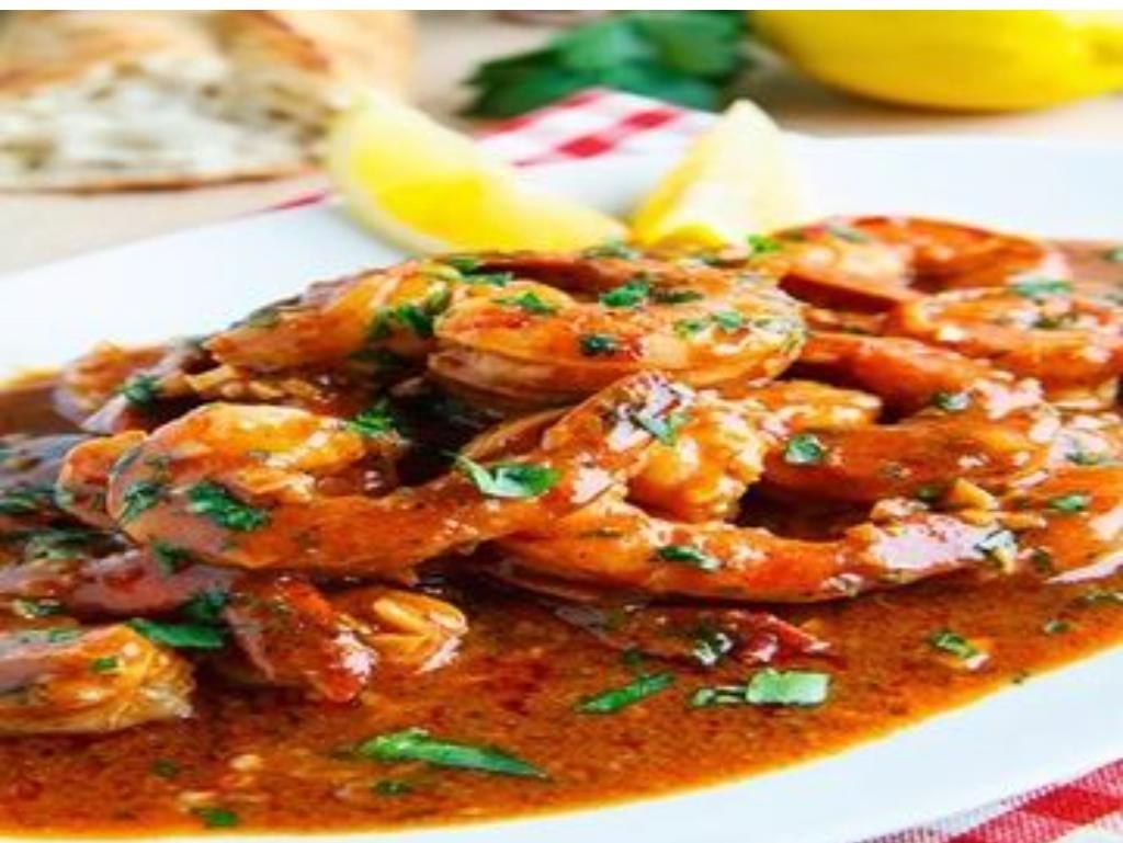 Camarones Enchilados / Shrimps In Hoit Sauce.