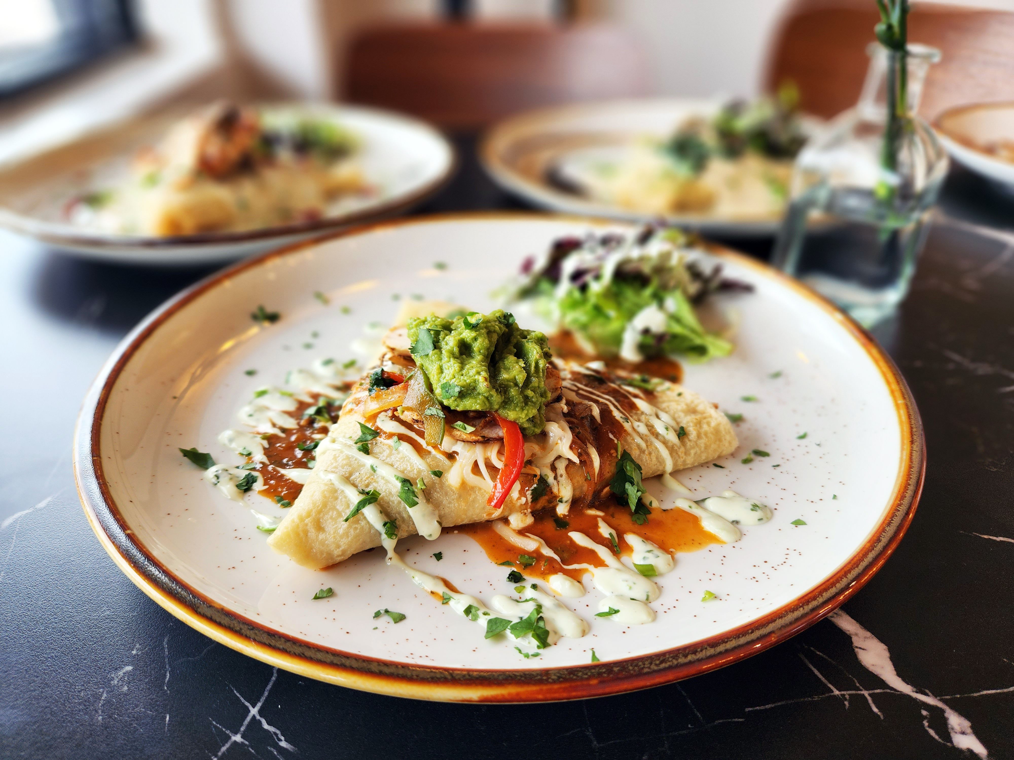 Chicken Fajita Crêpe.