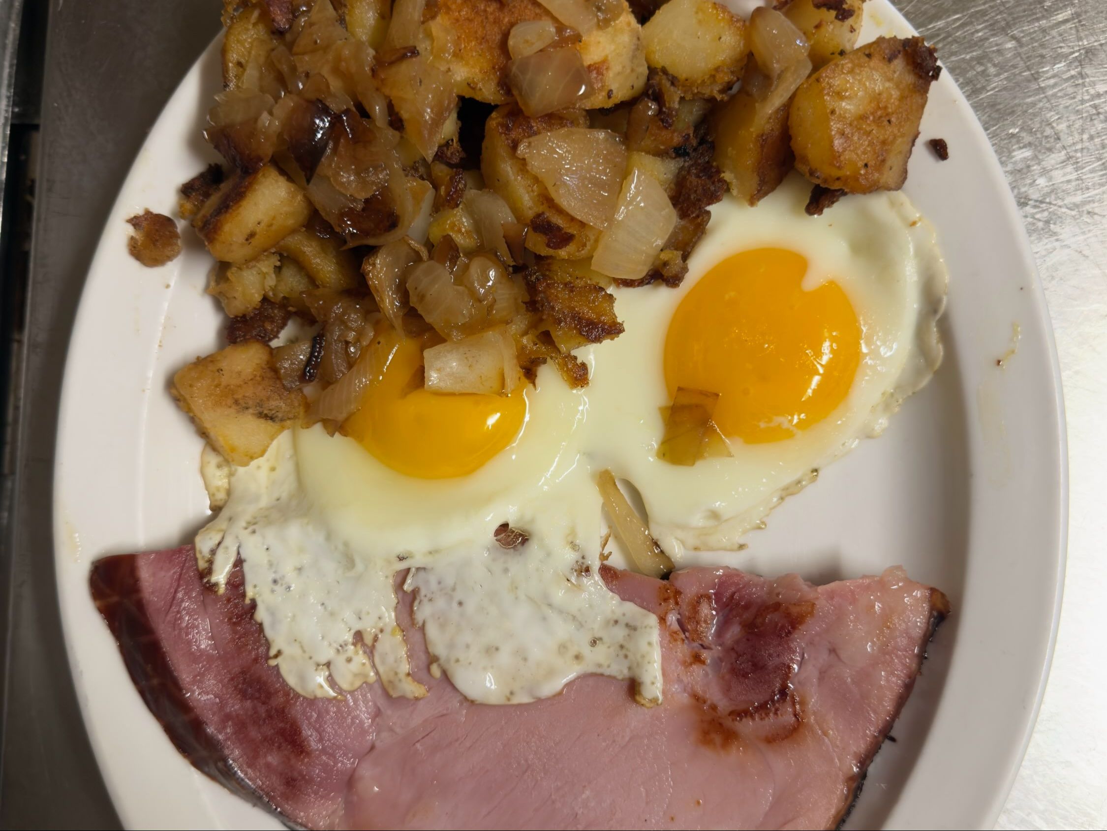 Ham Steak & Eggs.