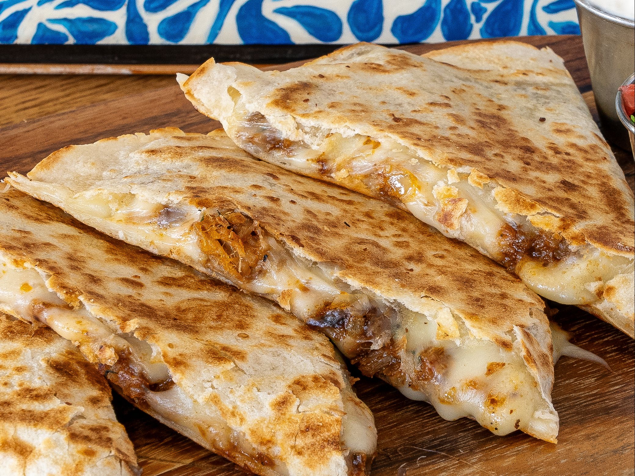 Short Ribs BBQ (pork)  Quesadilla.