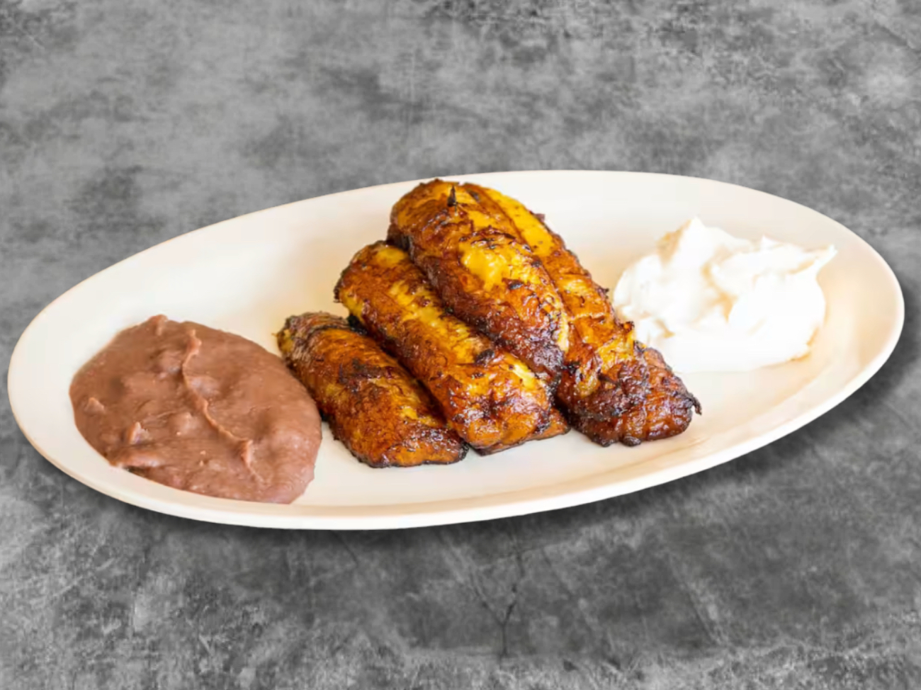 Platanos Fritos Con Todo.