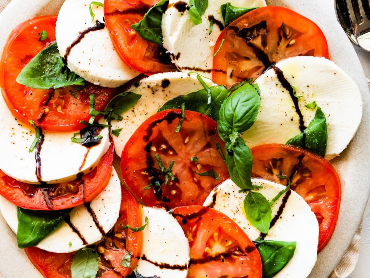 Mozzarella Caprese.
