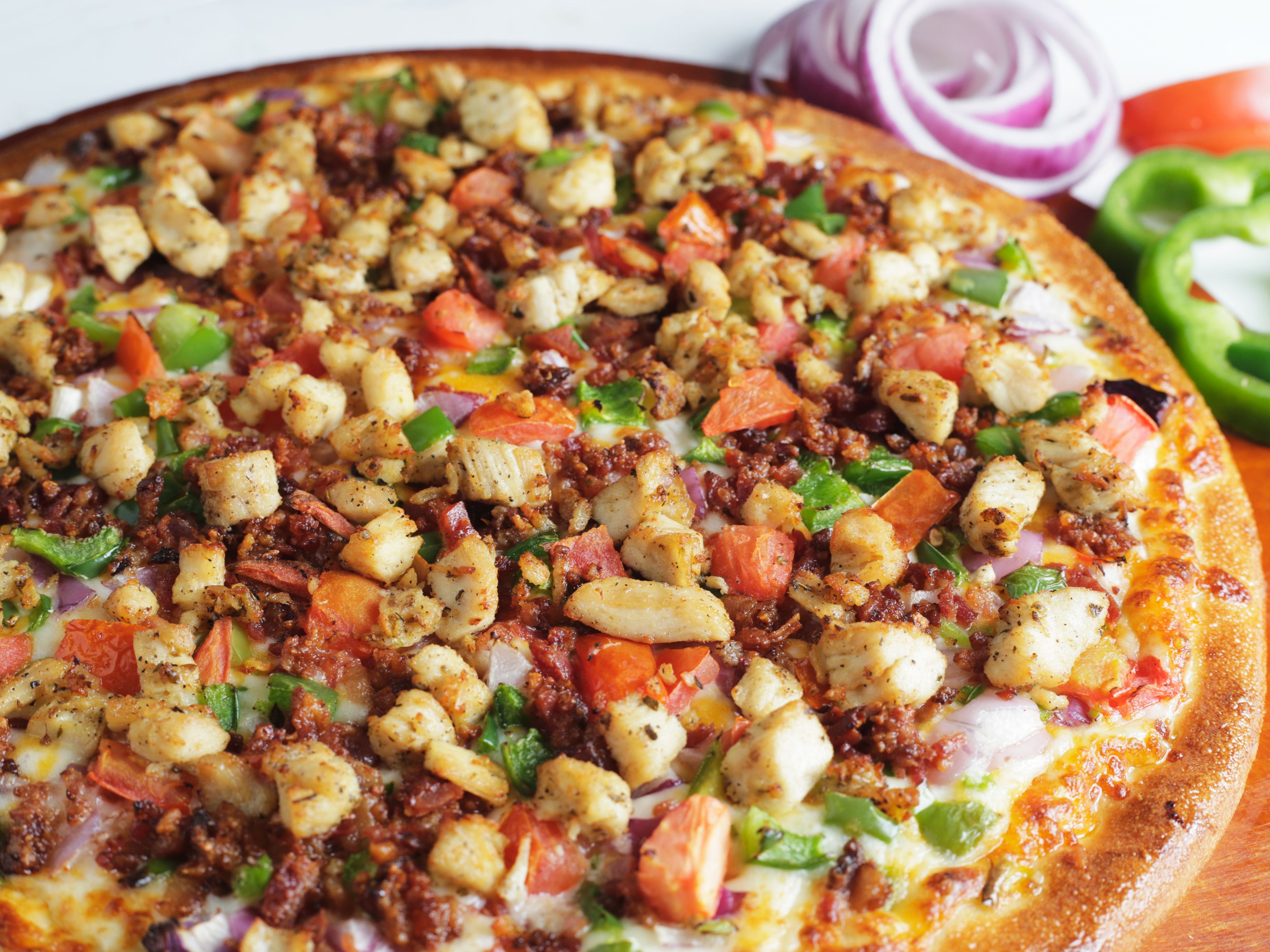 Chicken Bacon Ranch Pizza.