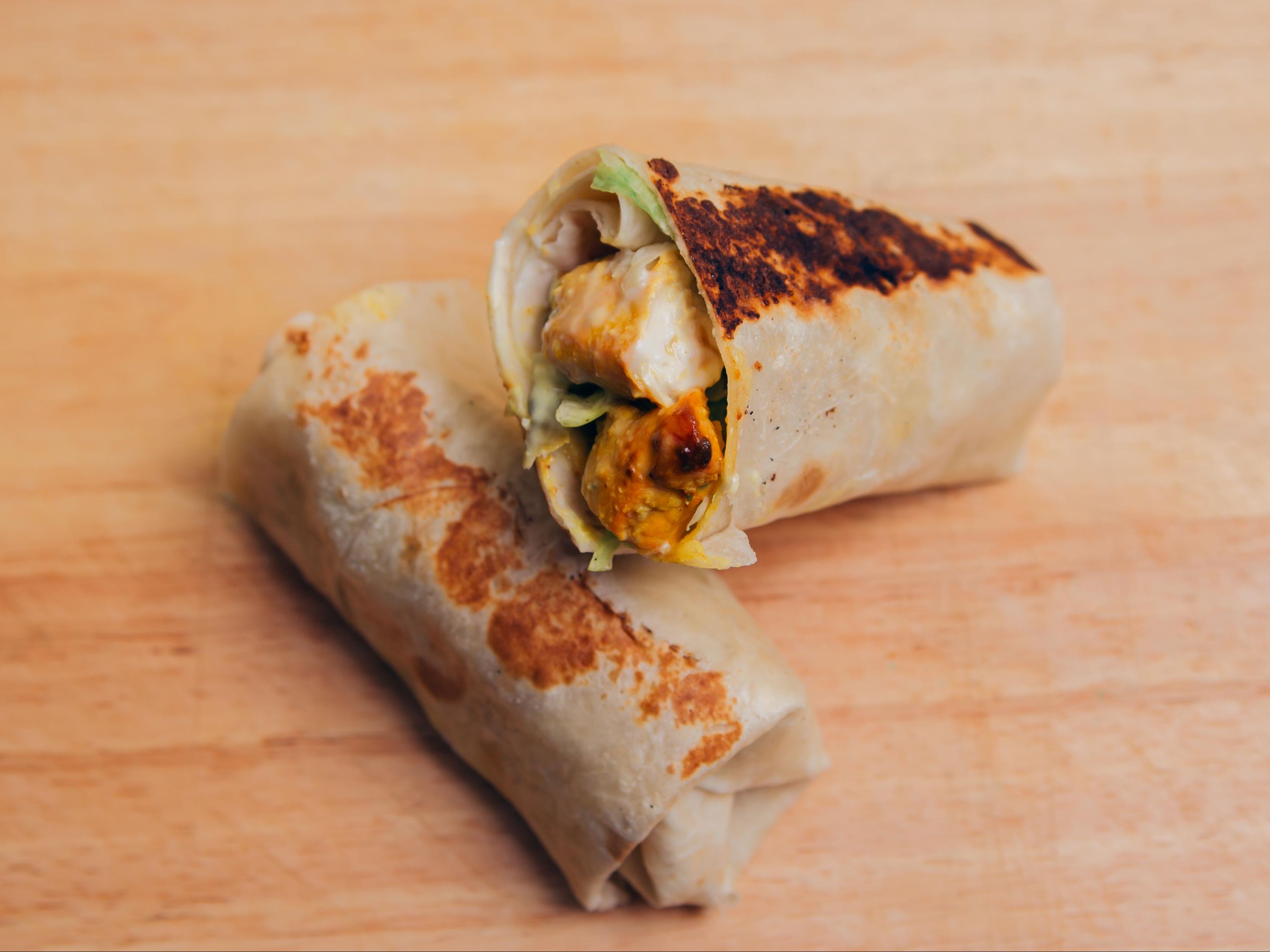 Spicy Chicken Kabob Sandwich.