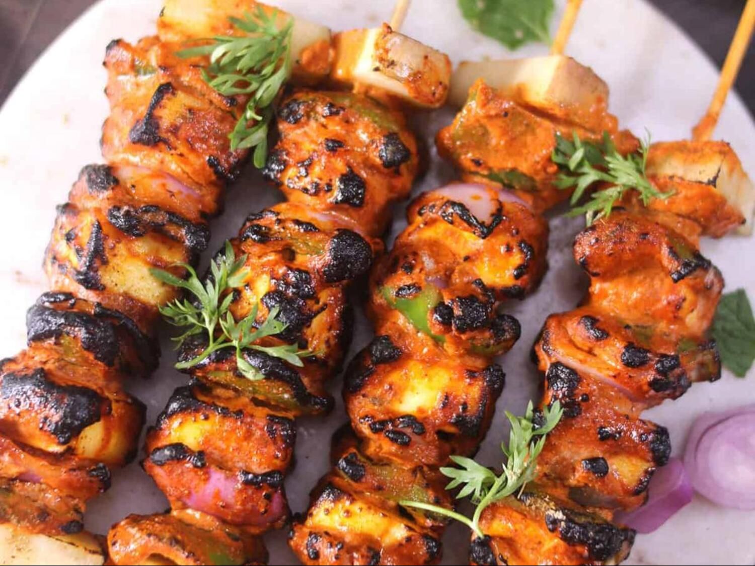 Paneer tikka Kebab.