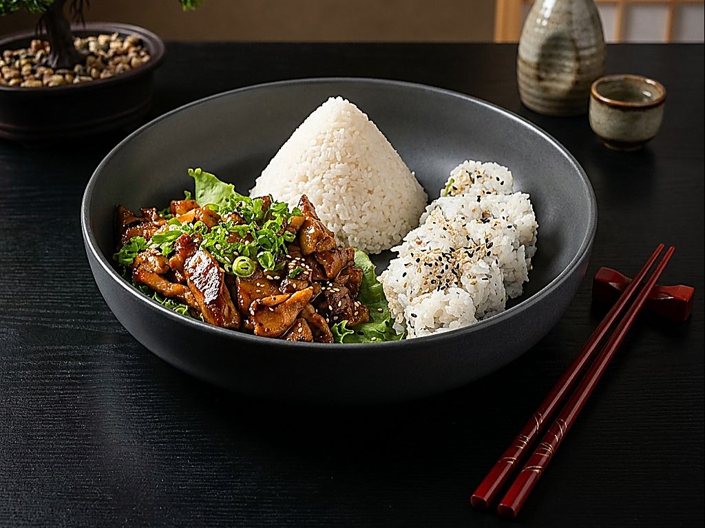 Chicken Teriyaki with California Roll.