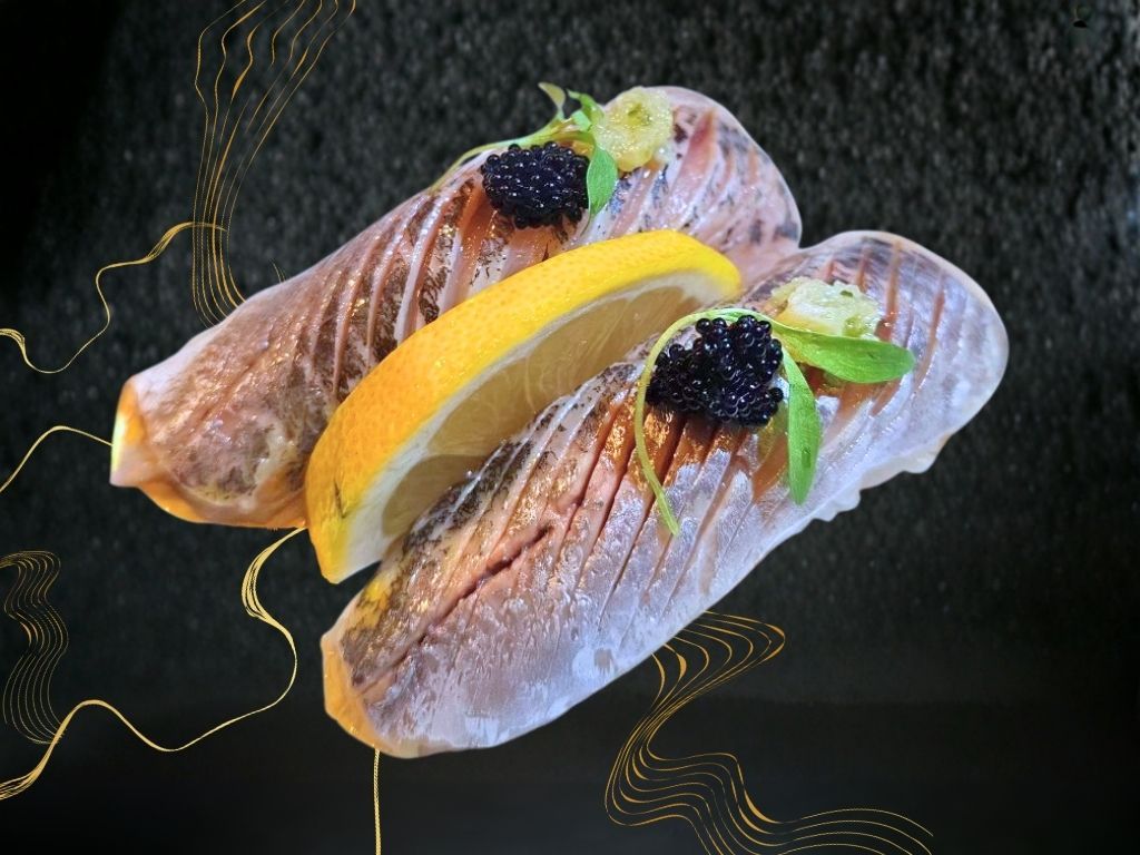 Japanese Horse Makerel (Aji) Nigiri.