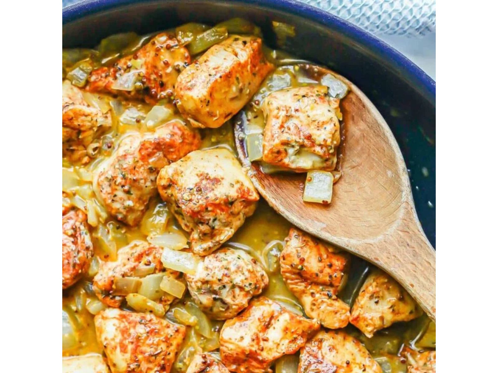 Honey mustard chicken.
