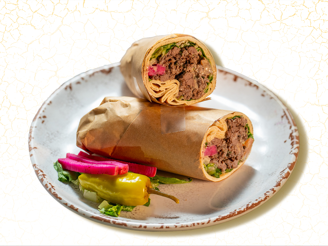 Beef Shawarma Wrap.