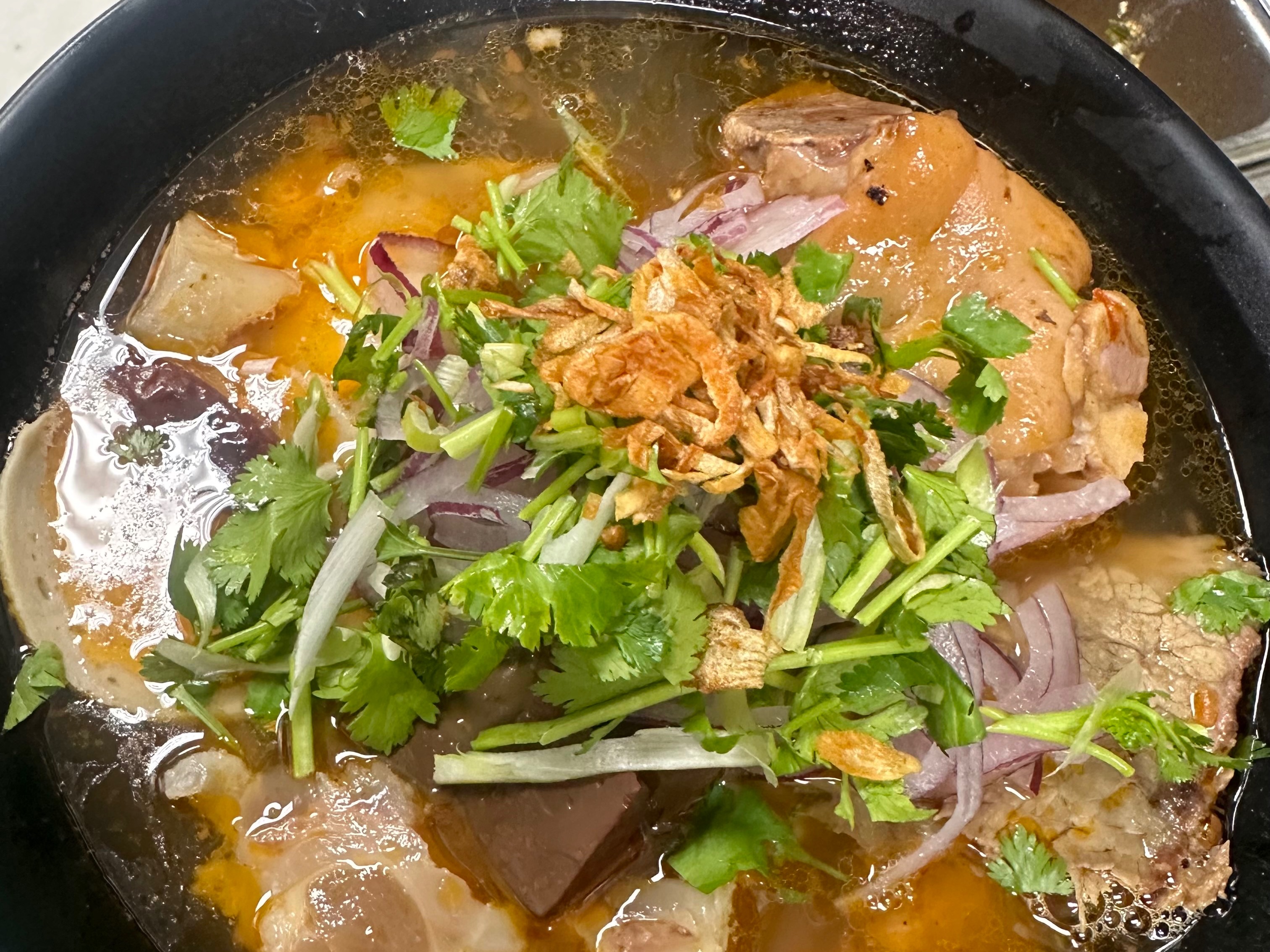 T1.Spicy Beef Noodle Soup (Bún bò Huế).
