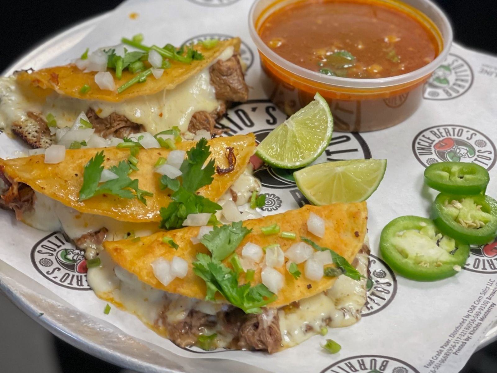 Three(3) Quesabirria Tacos