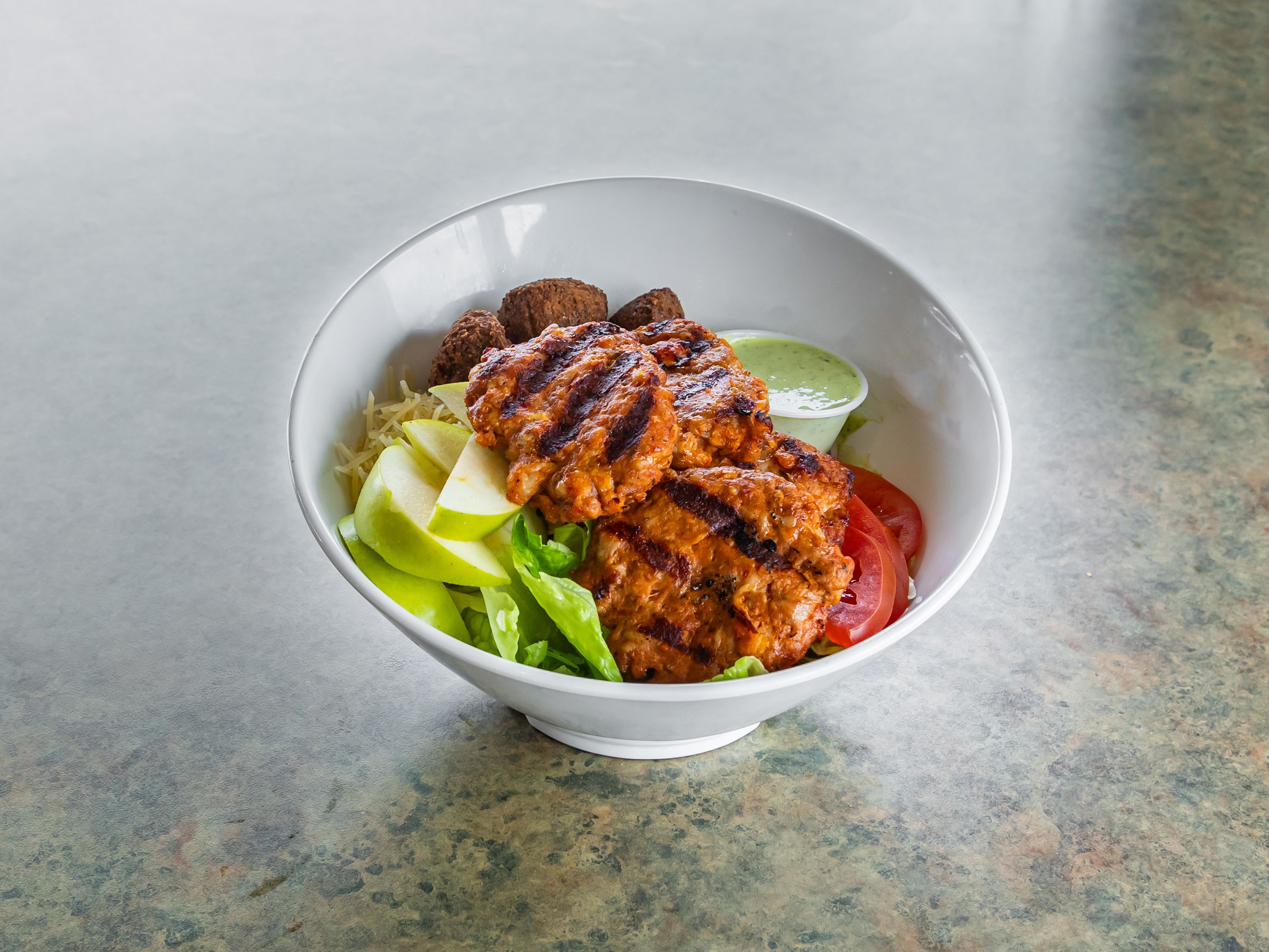 Chicken Kofte Apple Bowl.