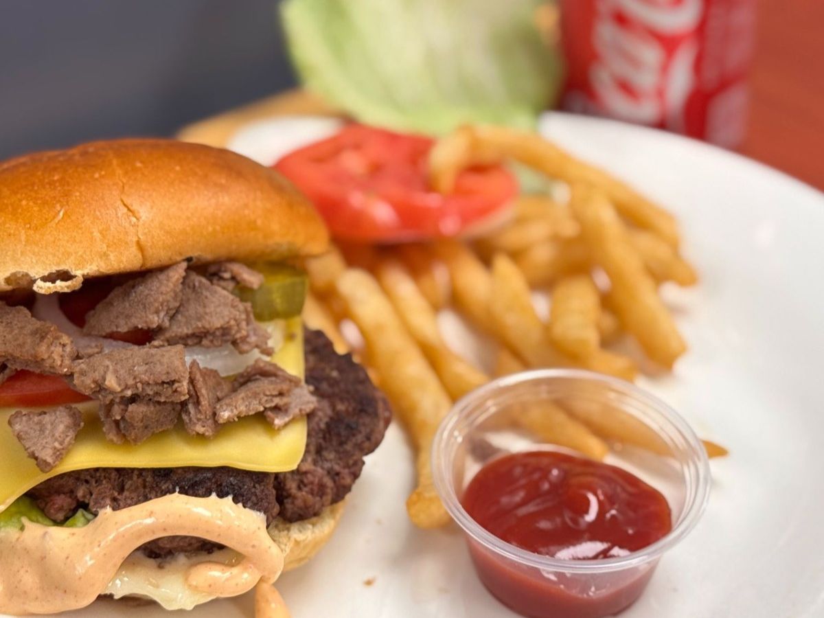 Kebabish Special Burger Meal.
