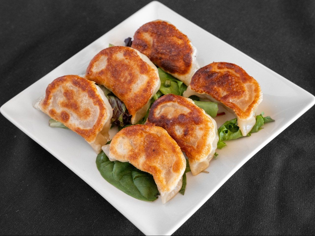 Pan Fried Pork Dumplings.