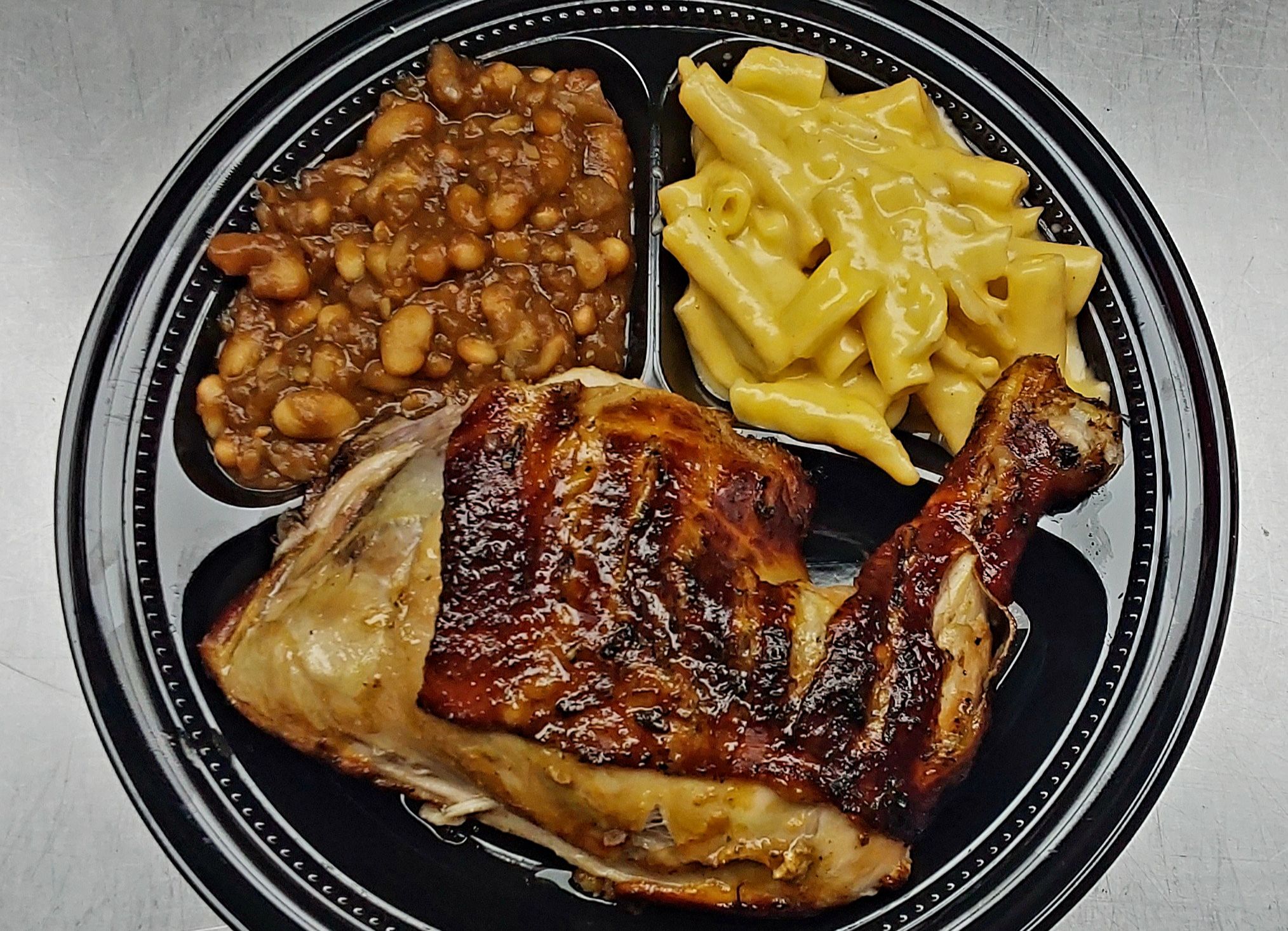 Smoked Chicken Leg Quarter Plate.