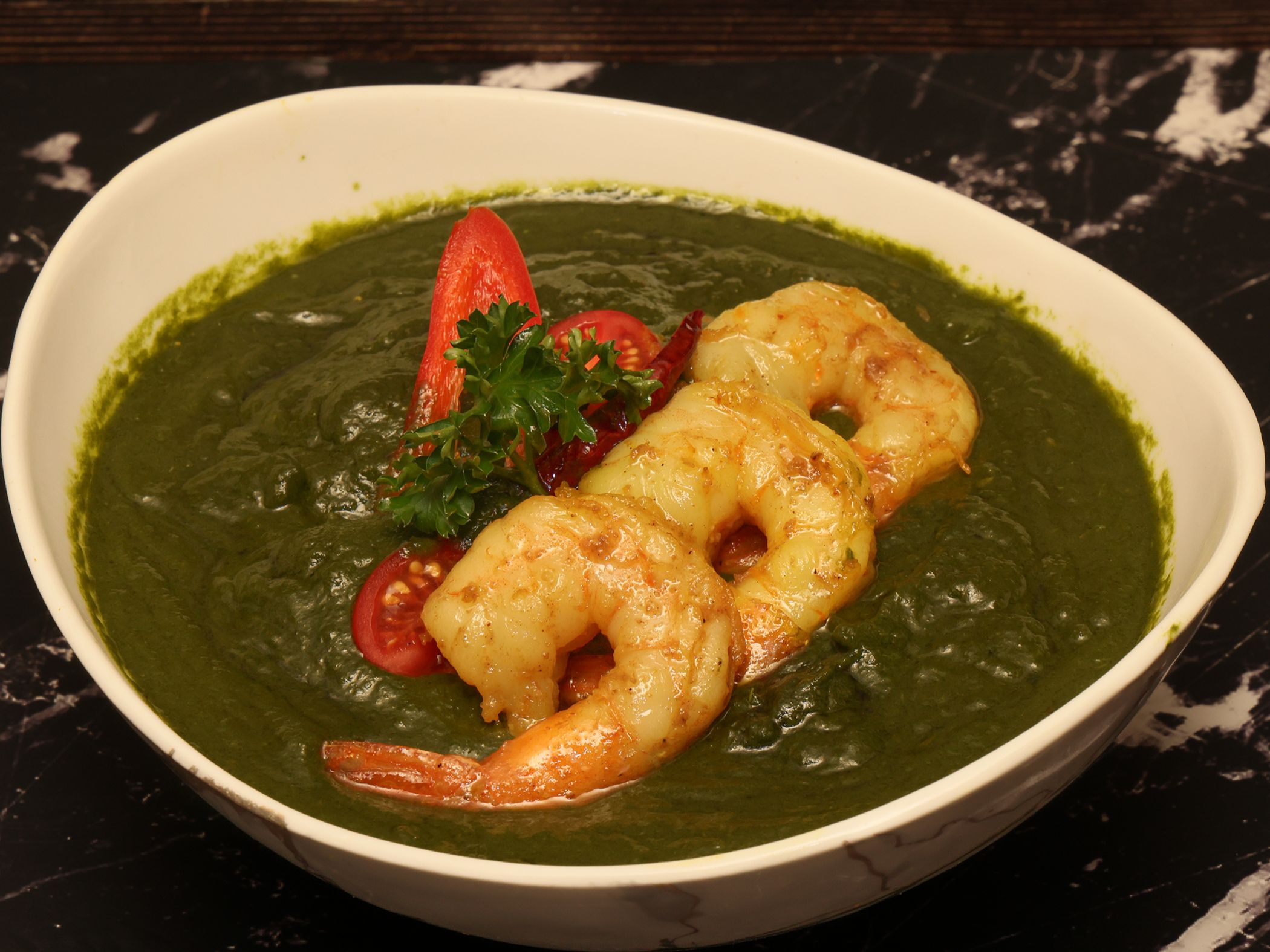Shrimp Saag.