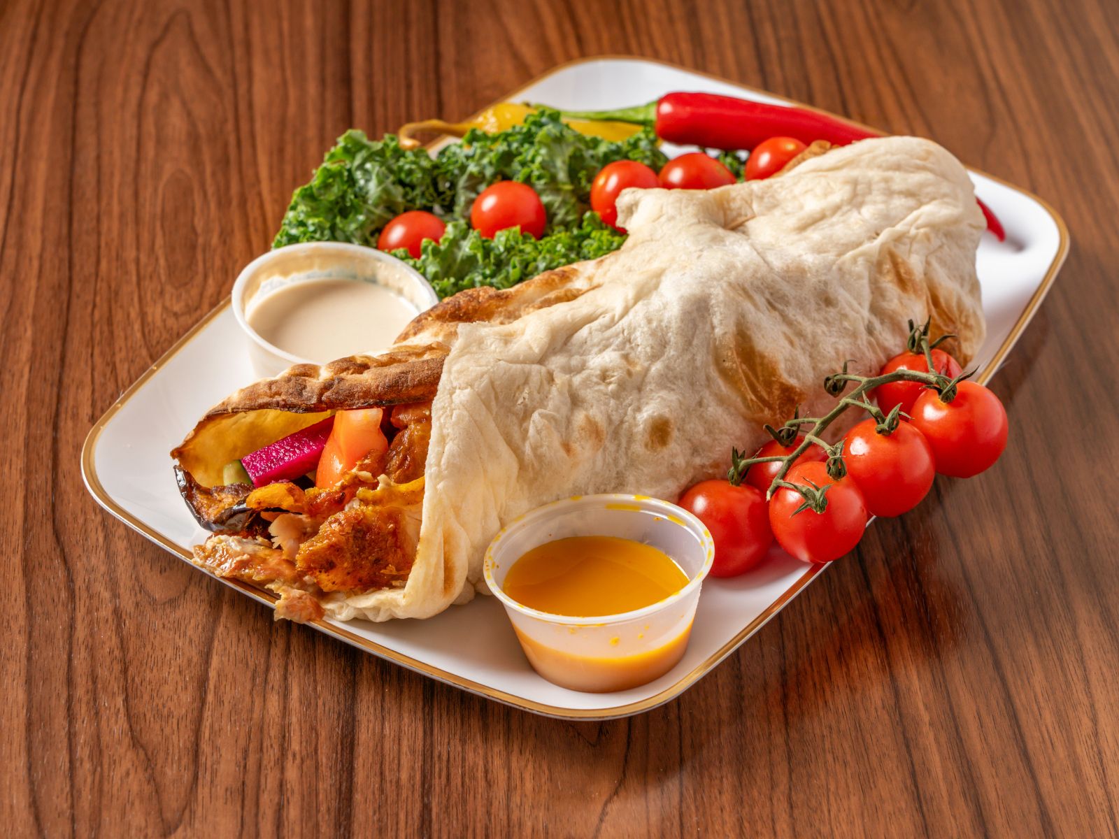 Iraqi Kebob Sandwich.