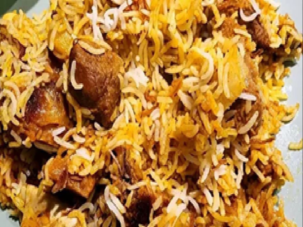 Family Pack Goat Biryani.