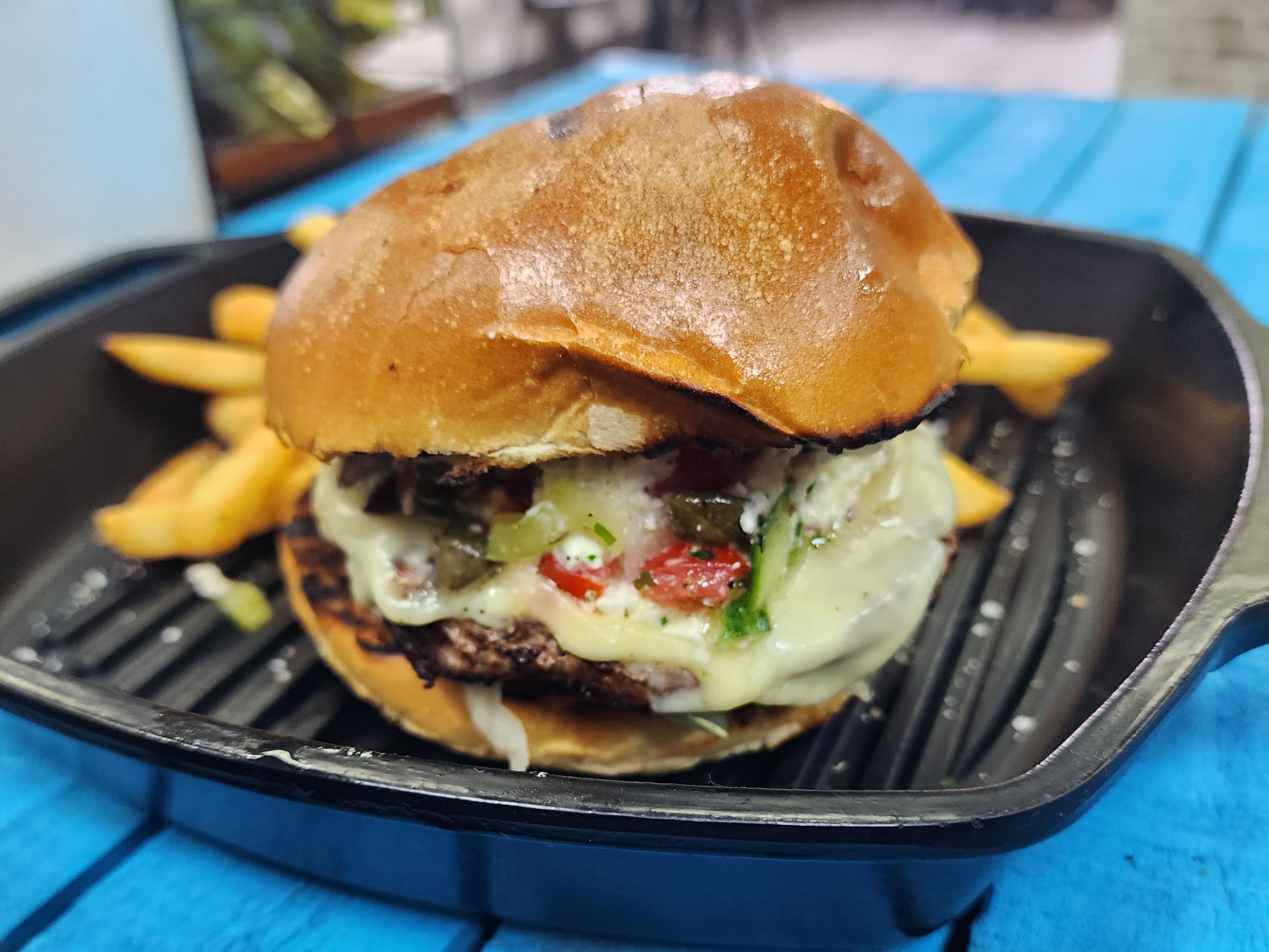 My Big Greek Burger.