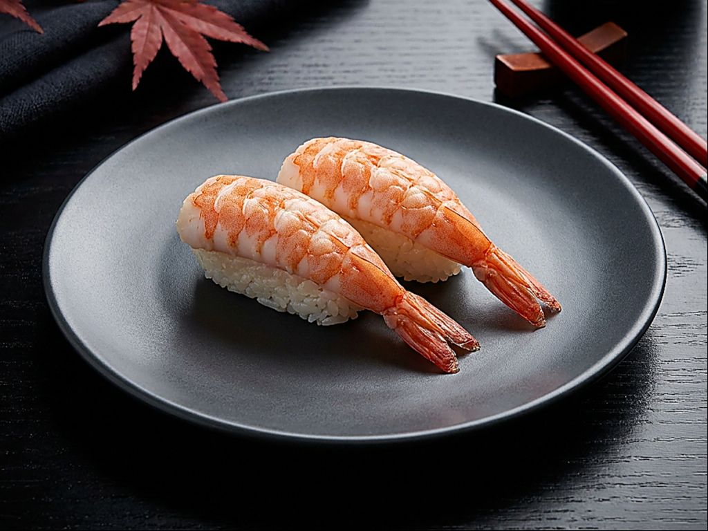 Ebi (Shrimp) Nigiri.