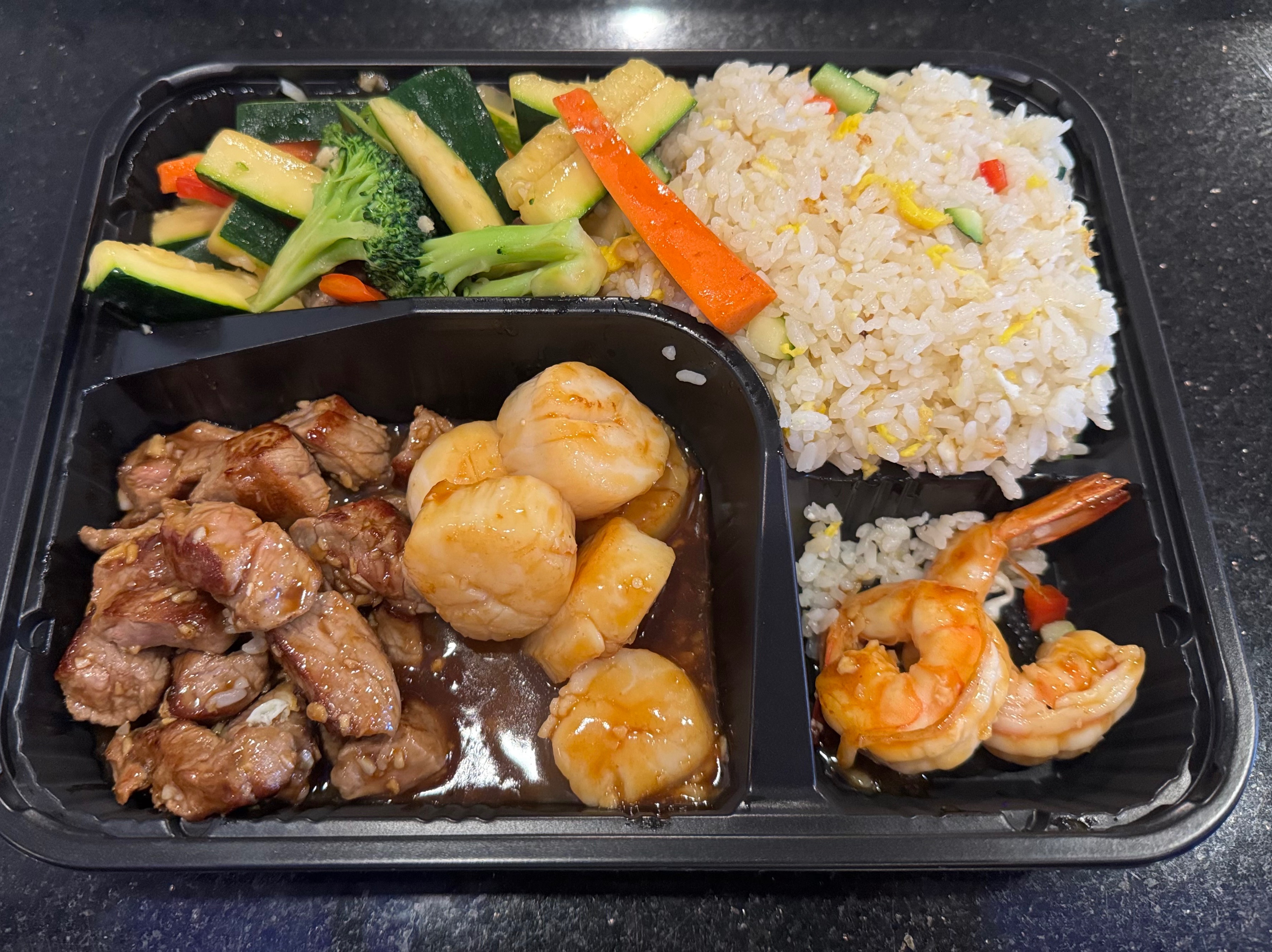 (H) Steak & Scallop.