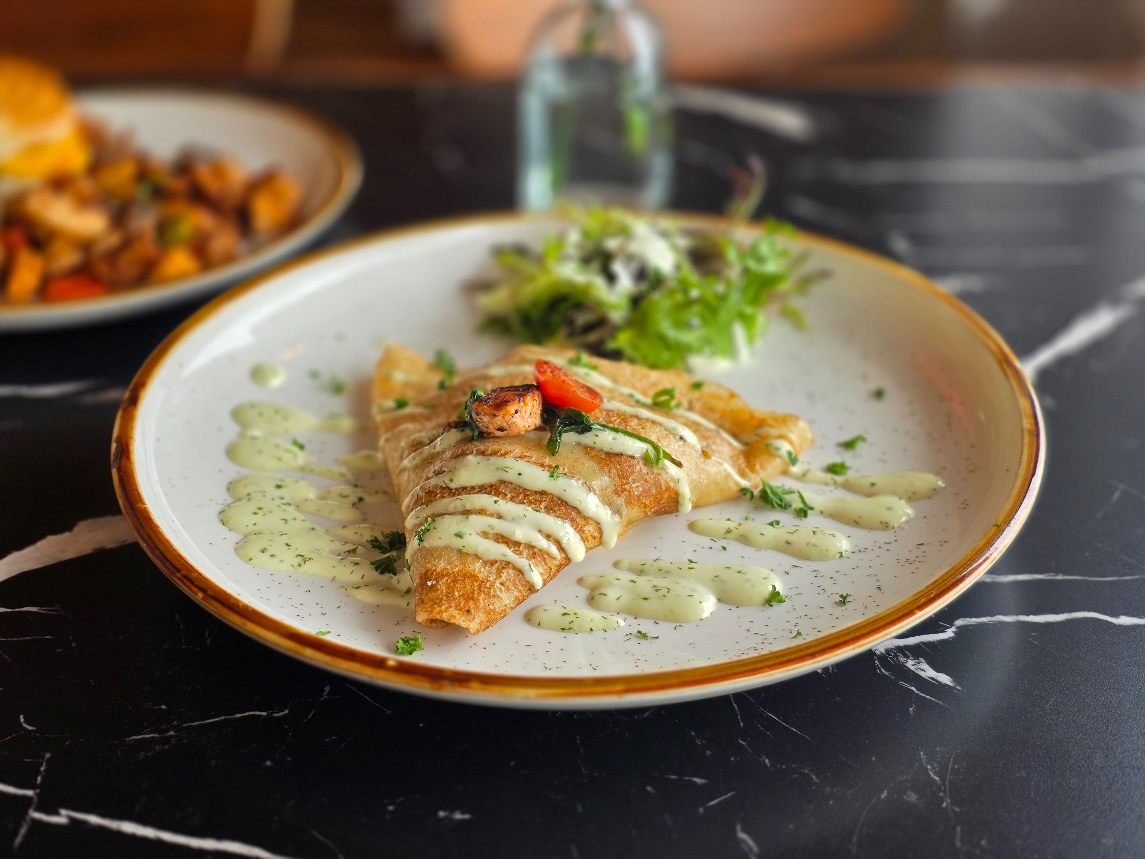 Southwestern Salmon Crêpe.