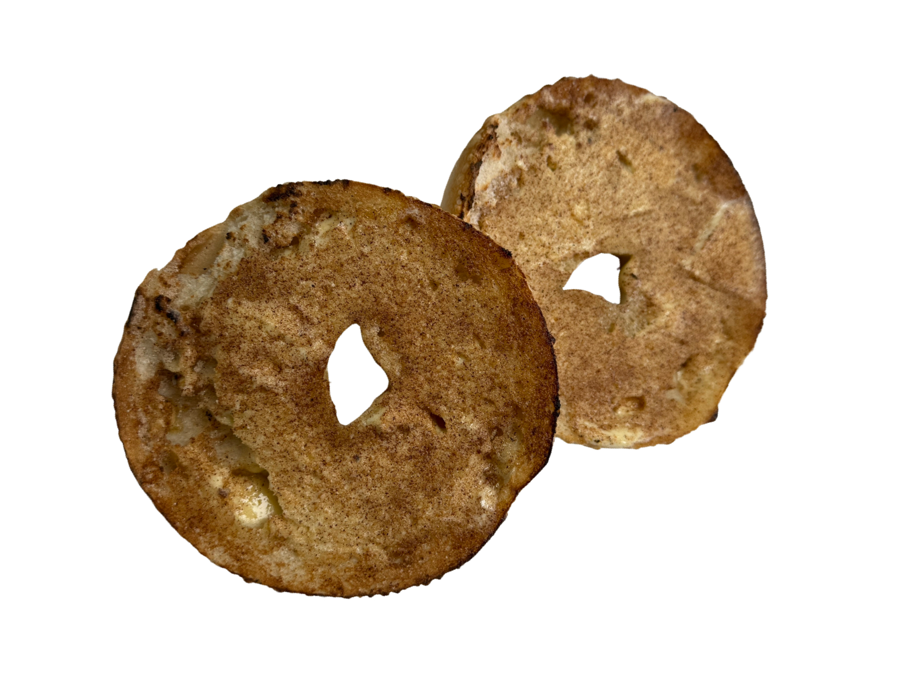 Bagel w/ Butter and Cinnamon Sugar.