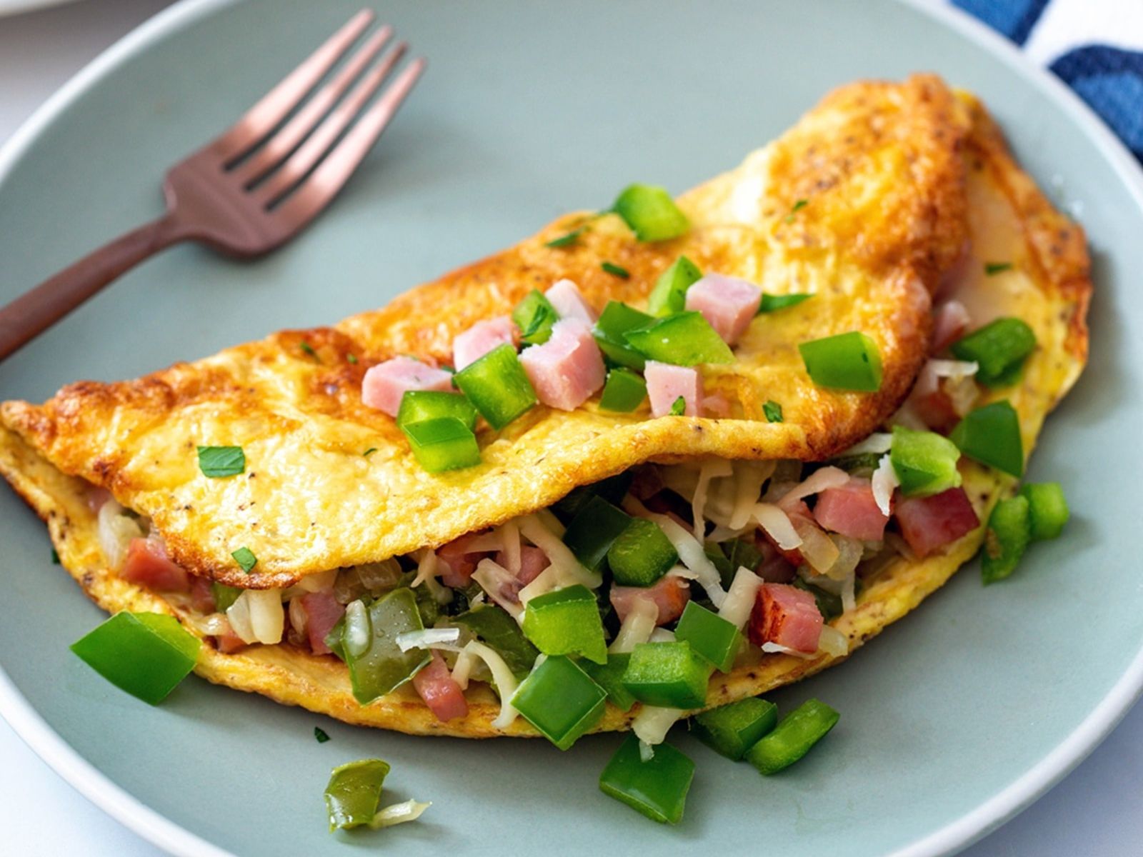 Western Omelette w/ peppers, onions and ham.