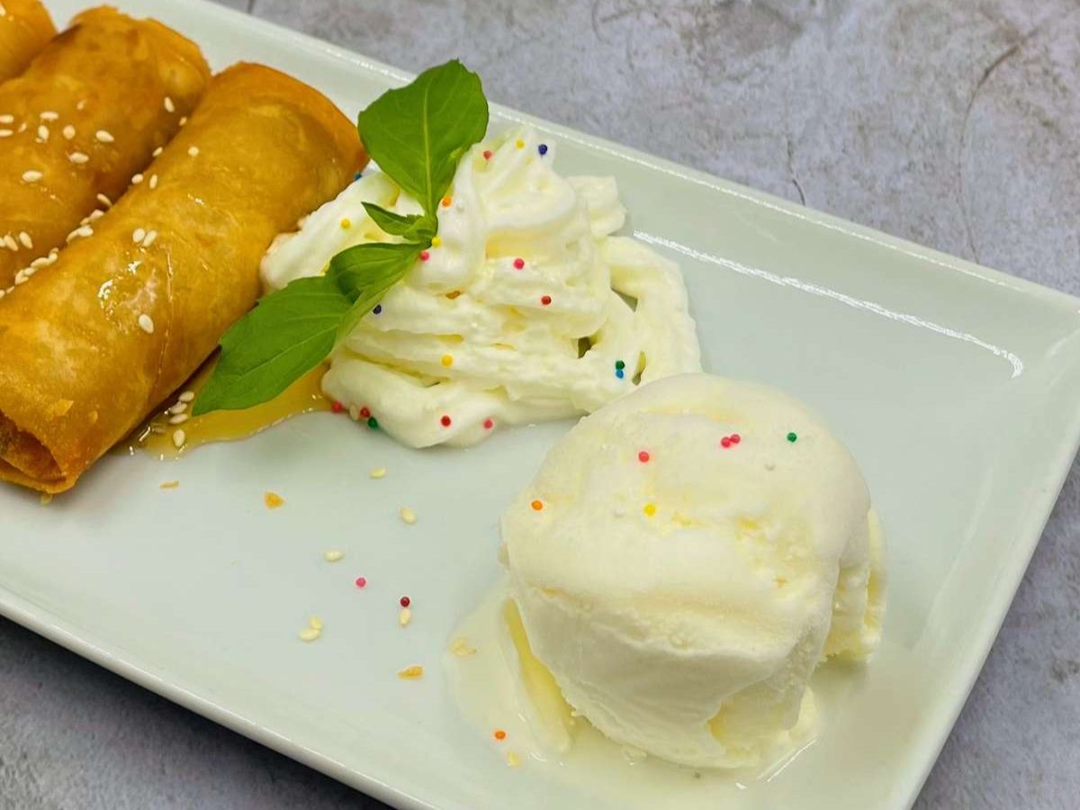 Fried Banana W/ Honey.