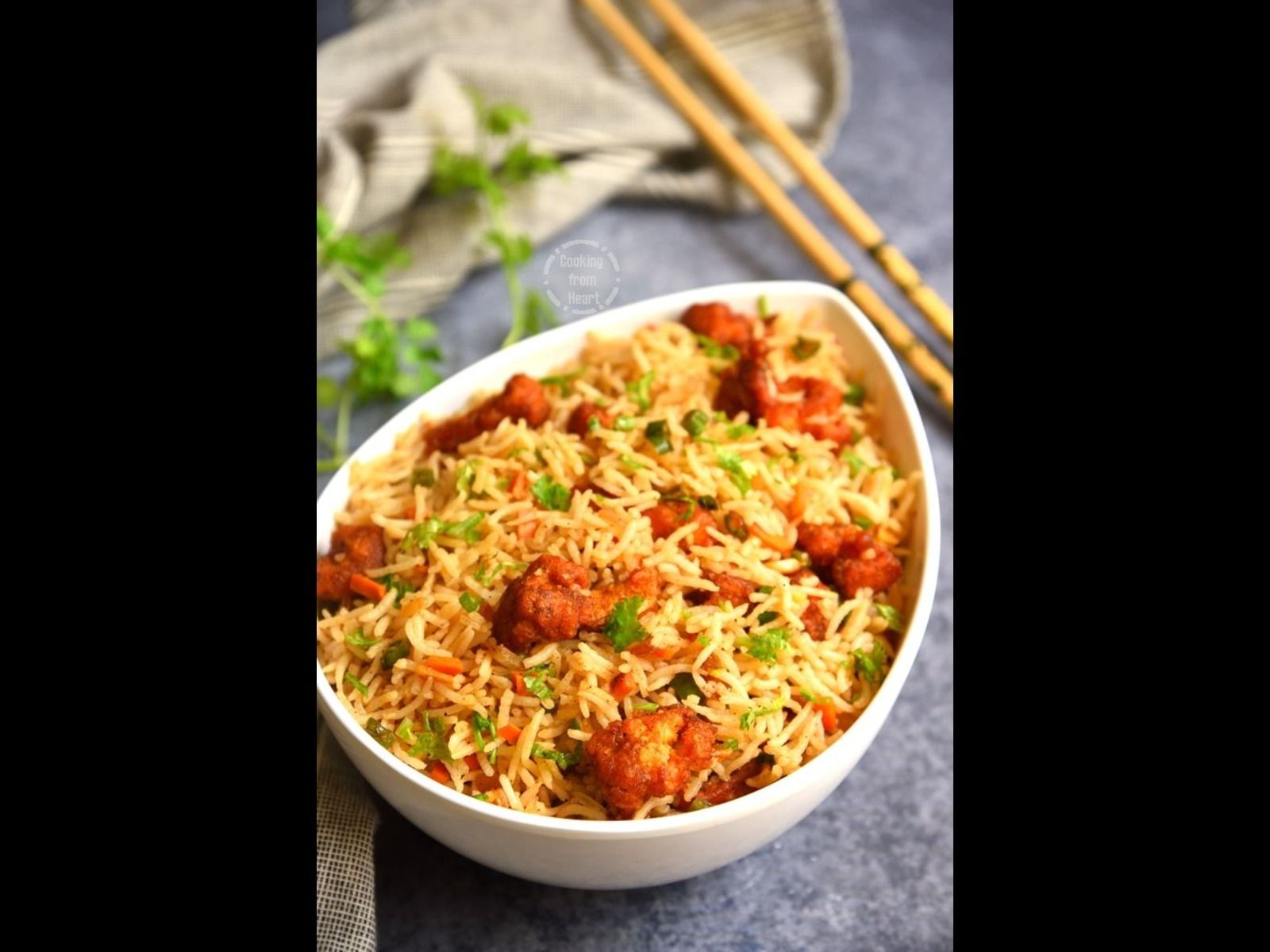 Gobi Manchurian Biryani.