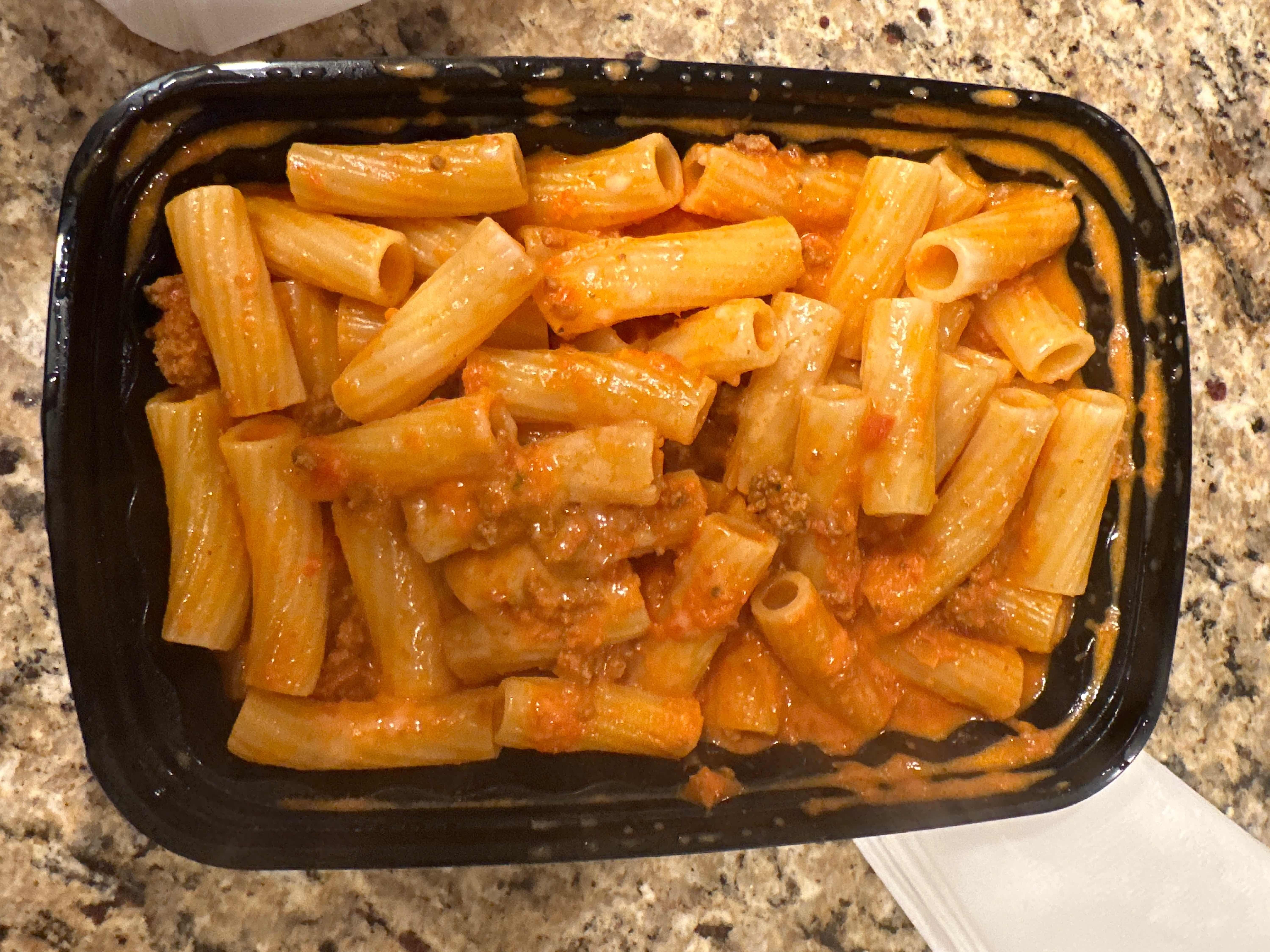 Rigatoni Bolognese.