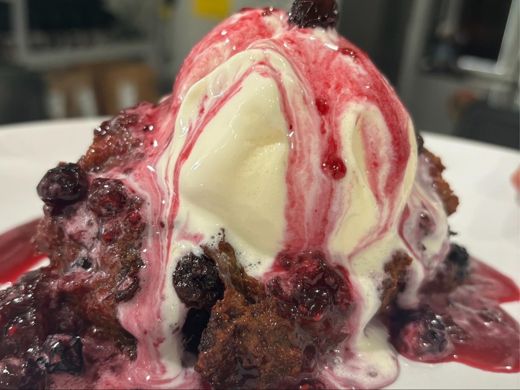 Mixberries Bread Pudding.