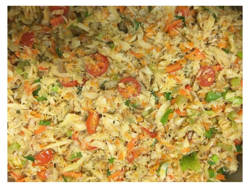 Saltfish 1/2 pan.