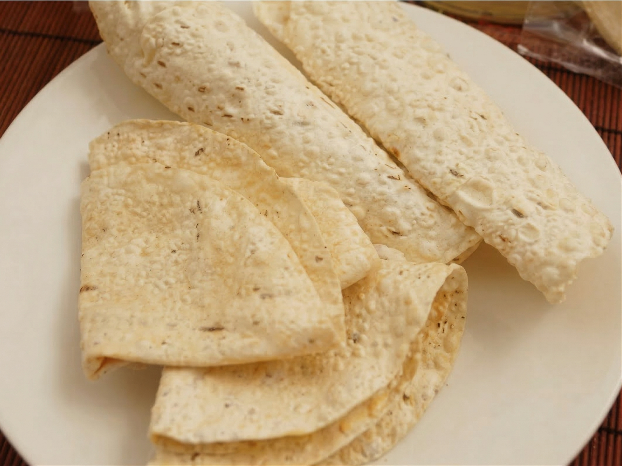 Roasted Masala Papad.