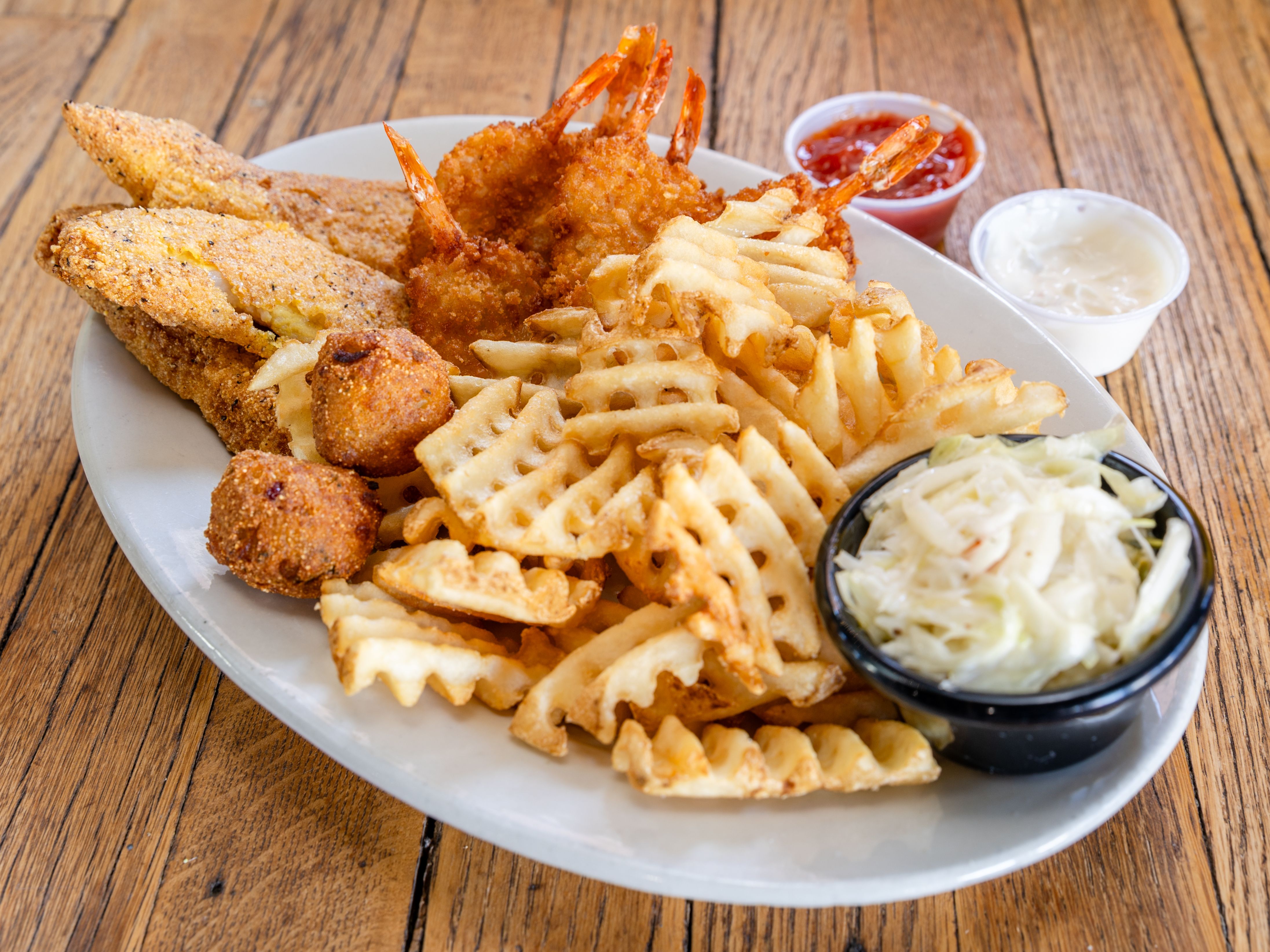 Catfish & Butterfly Shrimp.