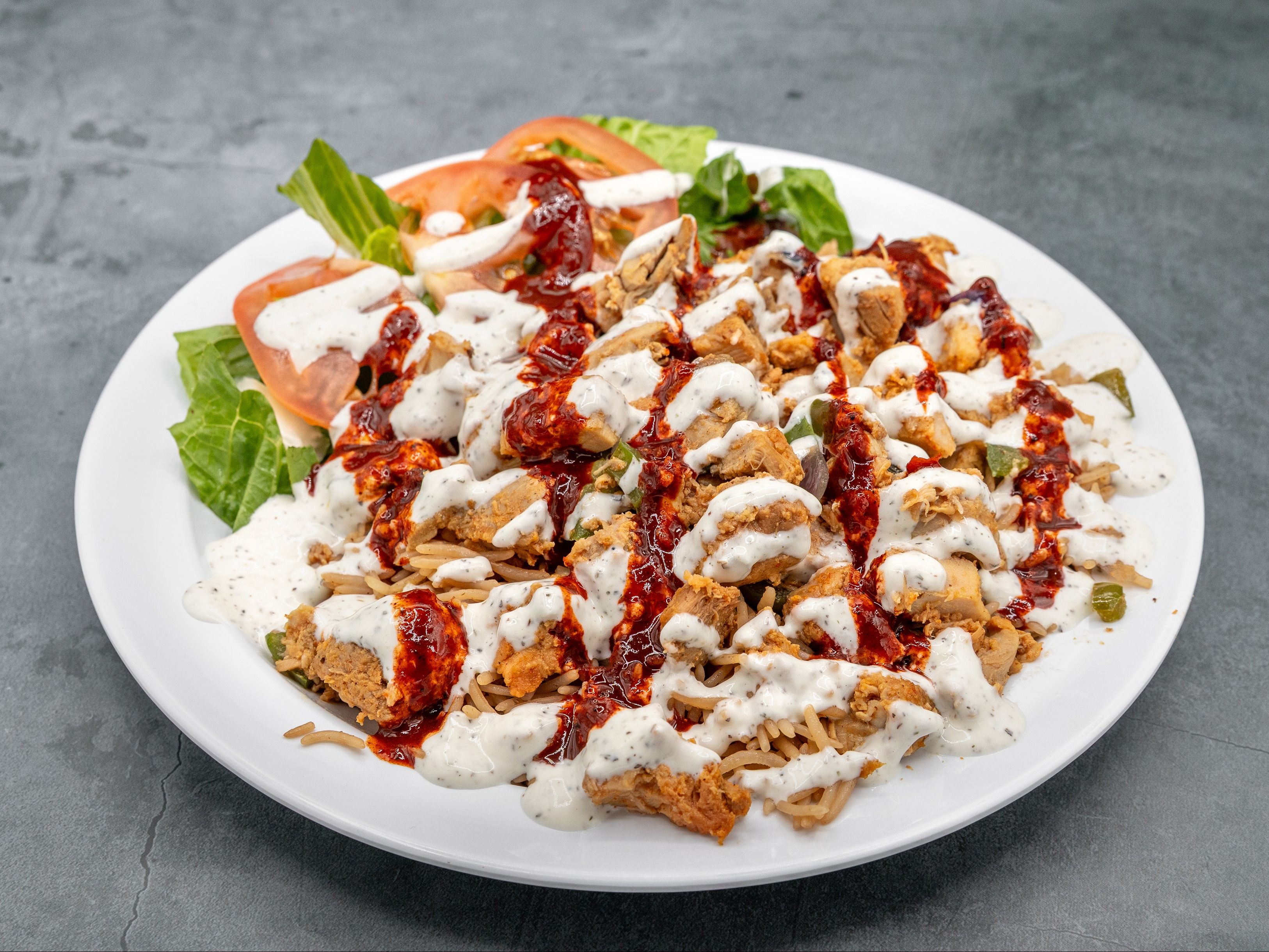 2 Chicken Gyro Platters.