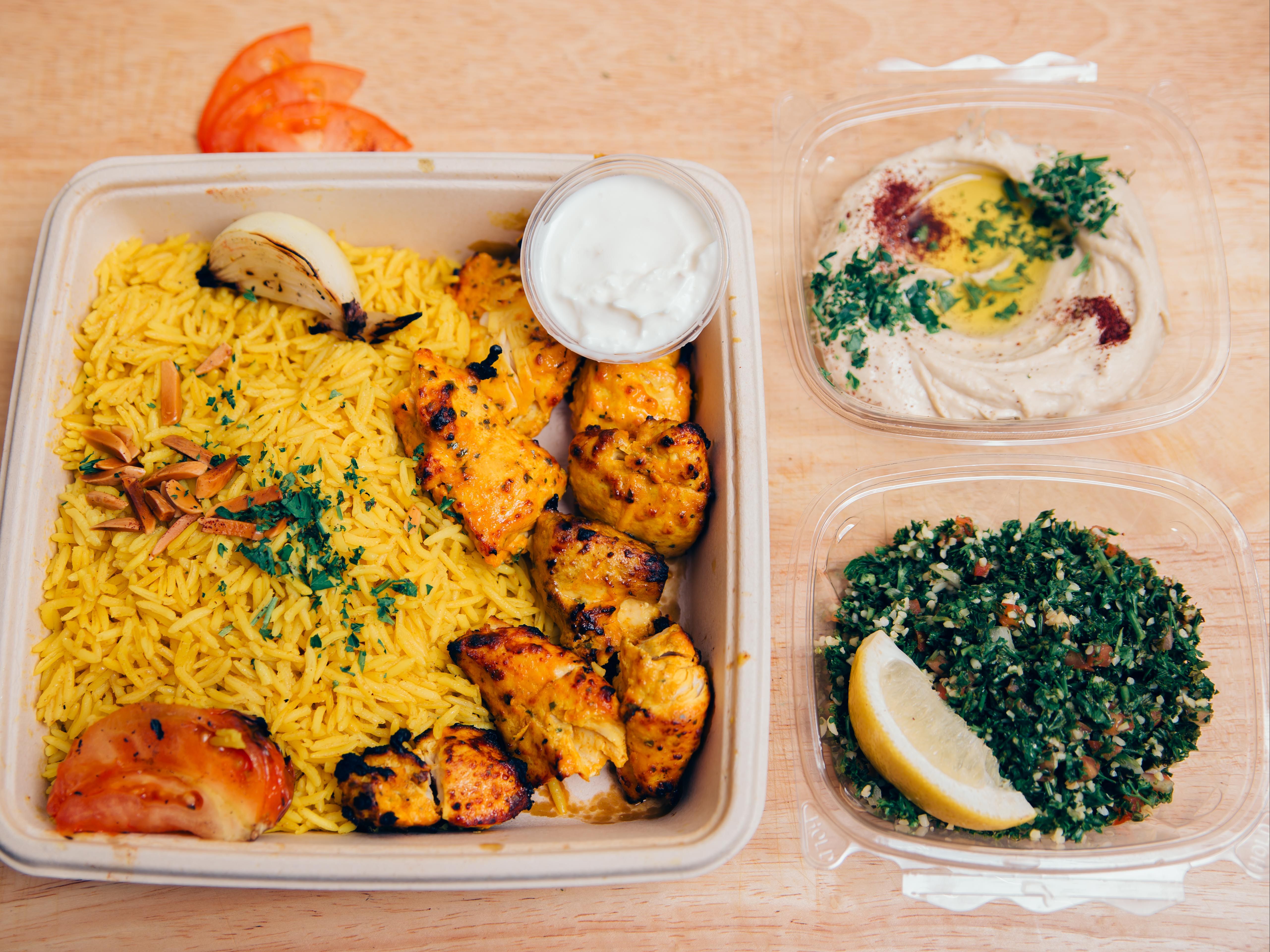 Chicken Kabob Entree.