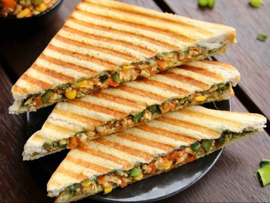 Paneer Chilli Sandwich.