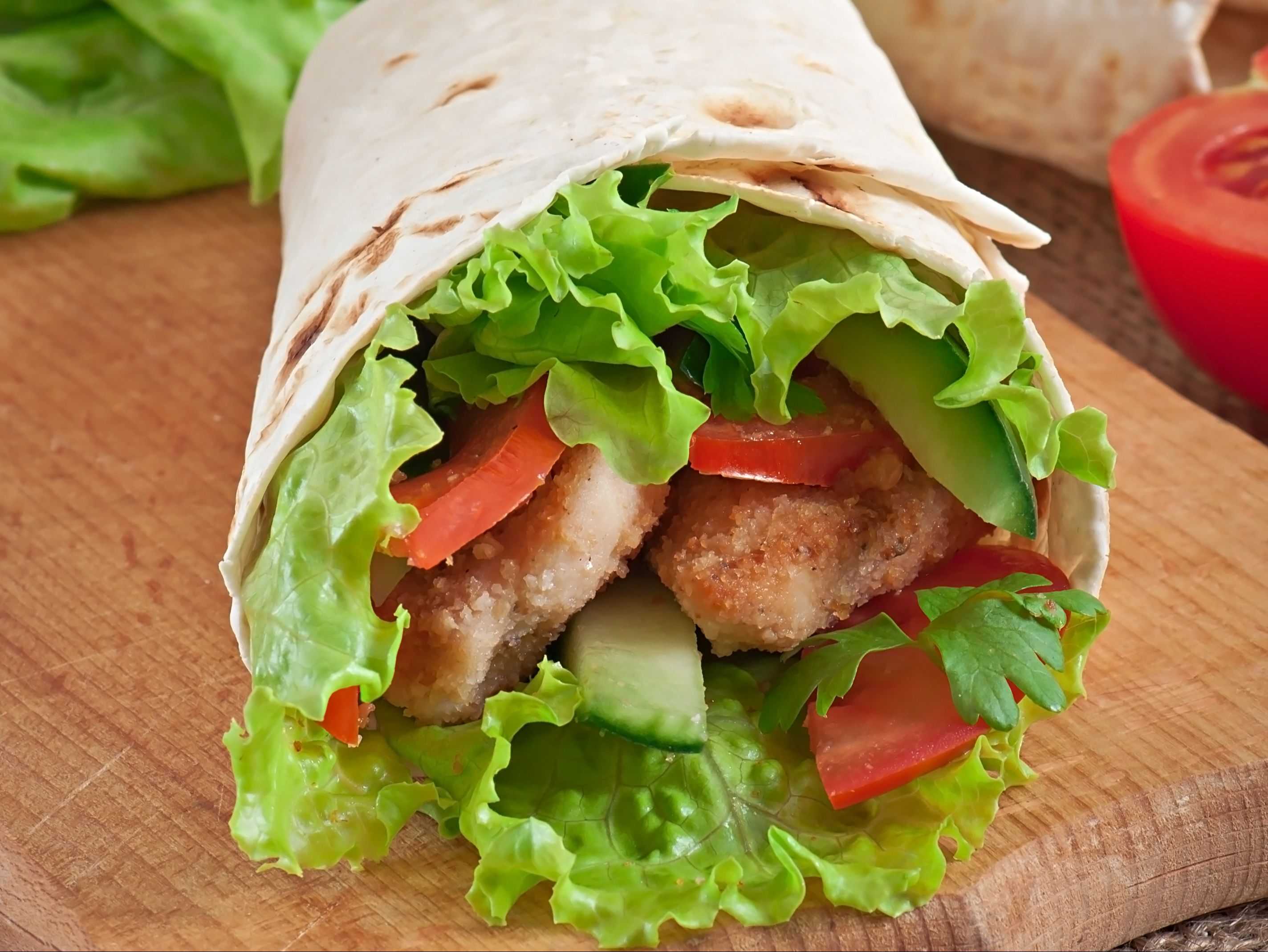 Classic Fried Fish Wrap.