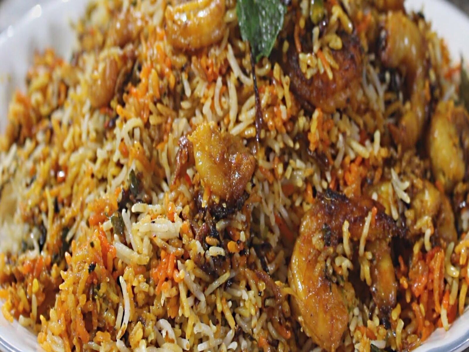 Gongura Shrimp Biryani.