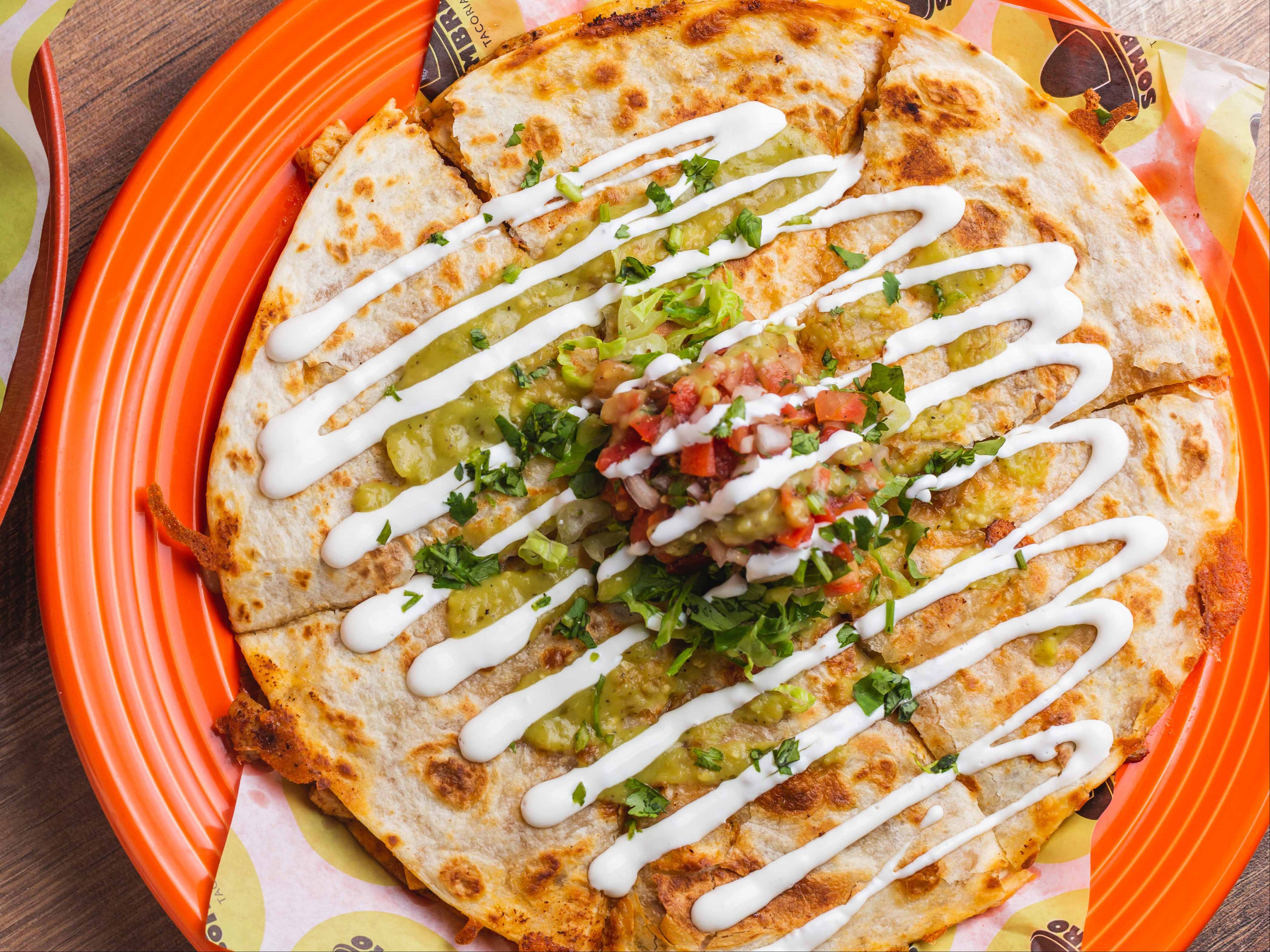 Mushroom Quesadilla.