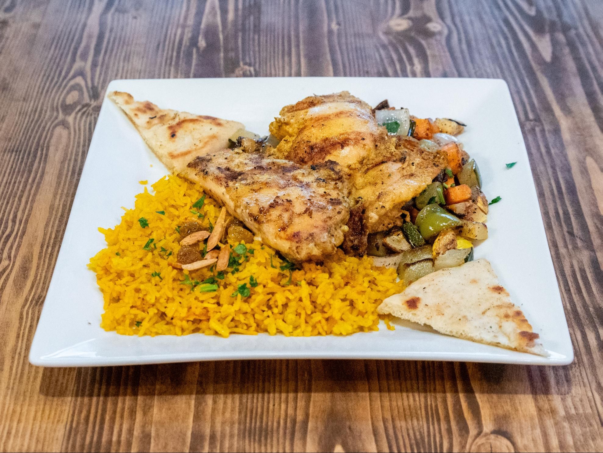 Deboned Whole Chicken White Meat Only With Choice Of Your 2 Sides.