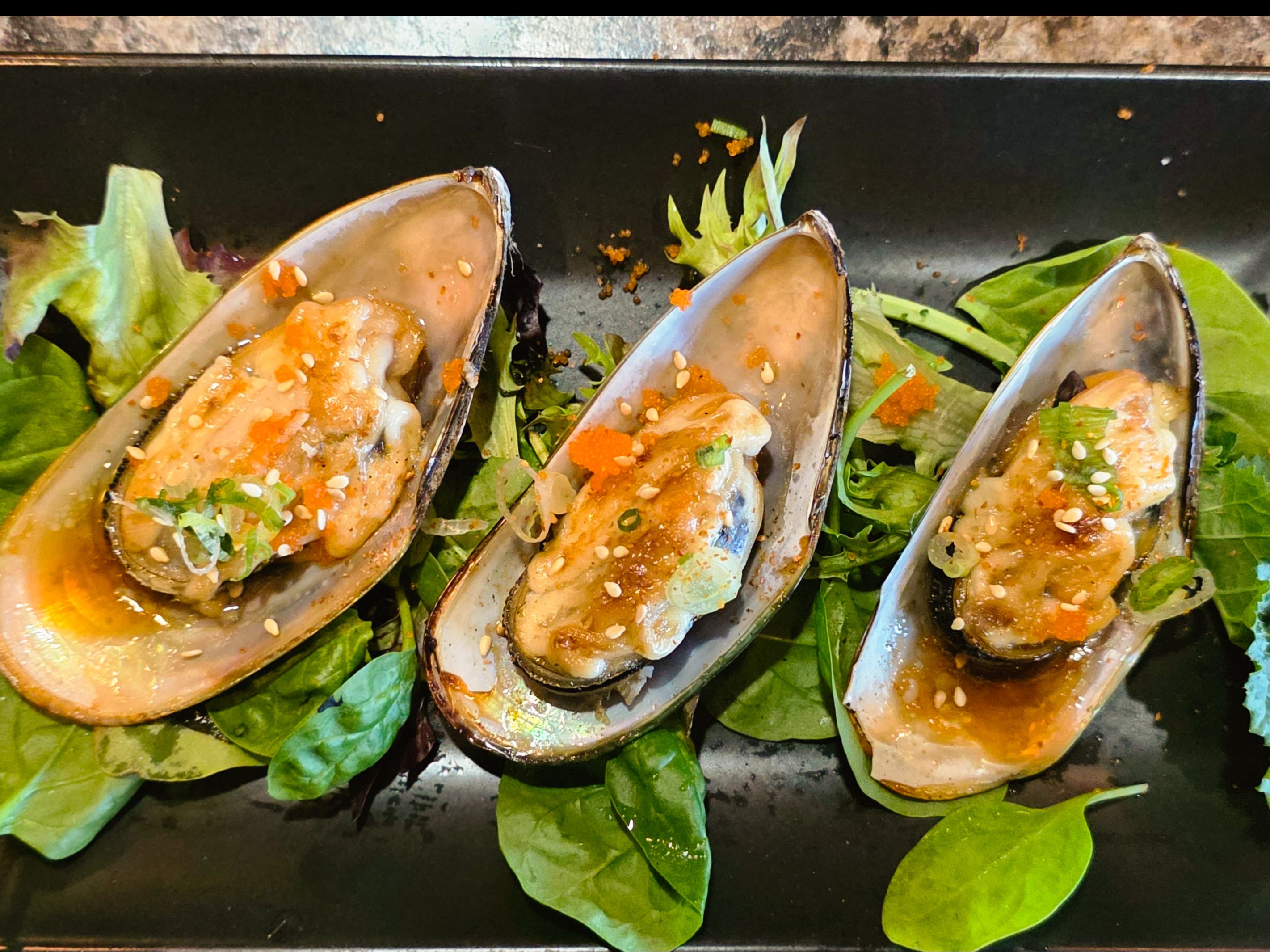 Baked Mussels.
