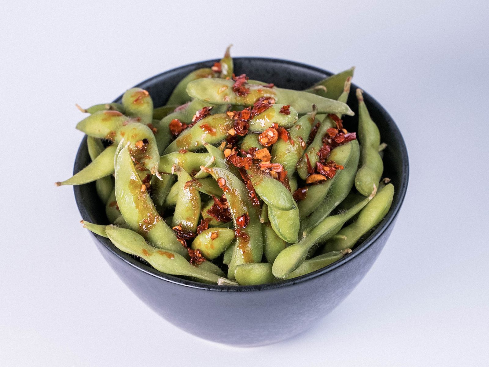 Spicy Garlic Edamame